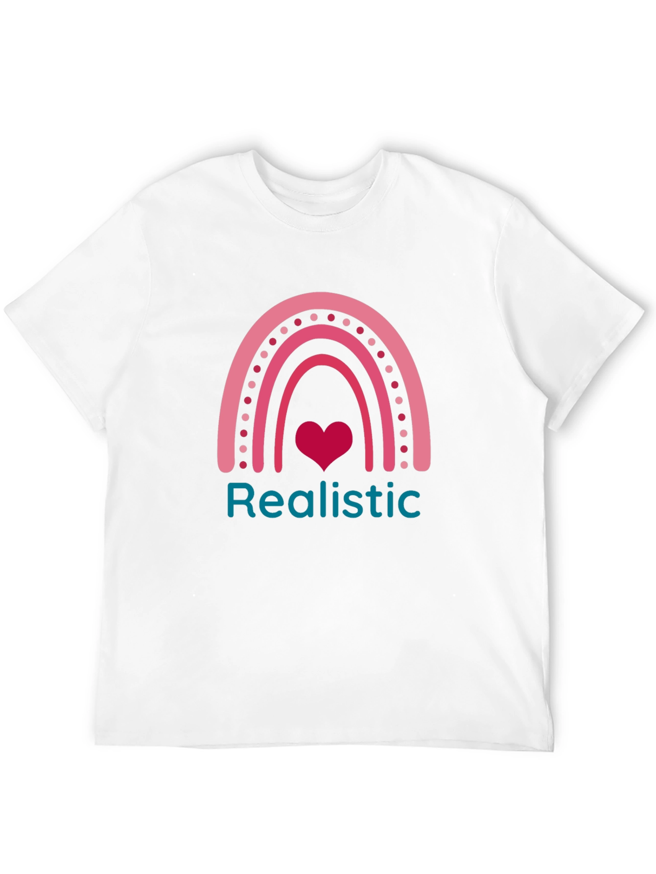 Realistic Heart Rainbow Graphic Tee