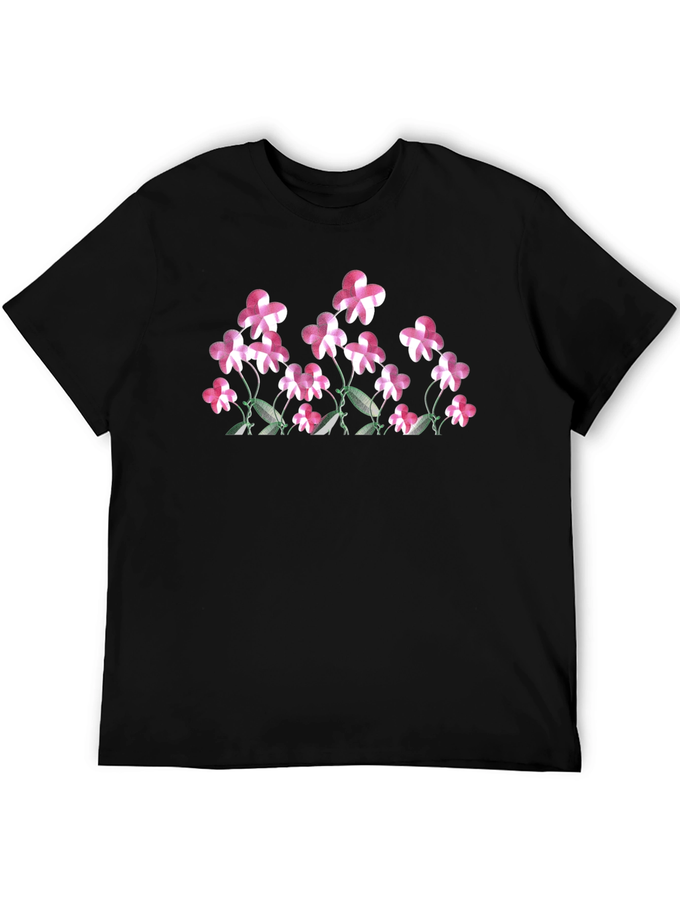 Floral Print Black T-Shirt