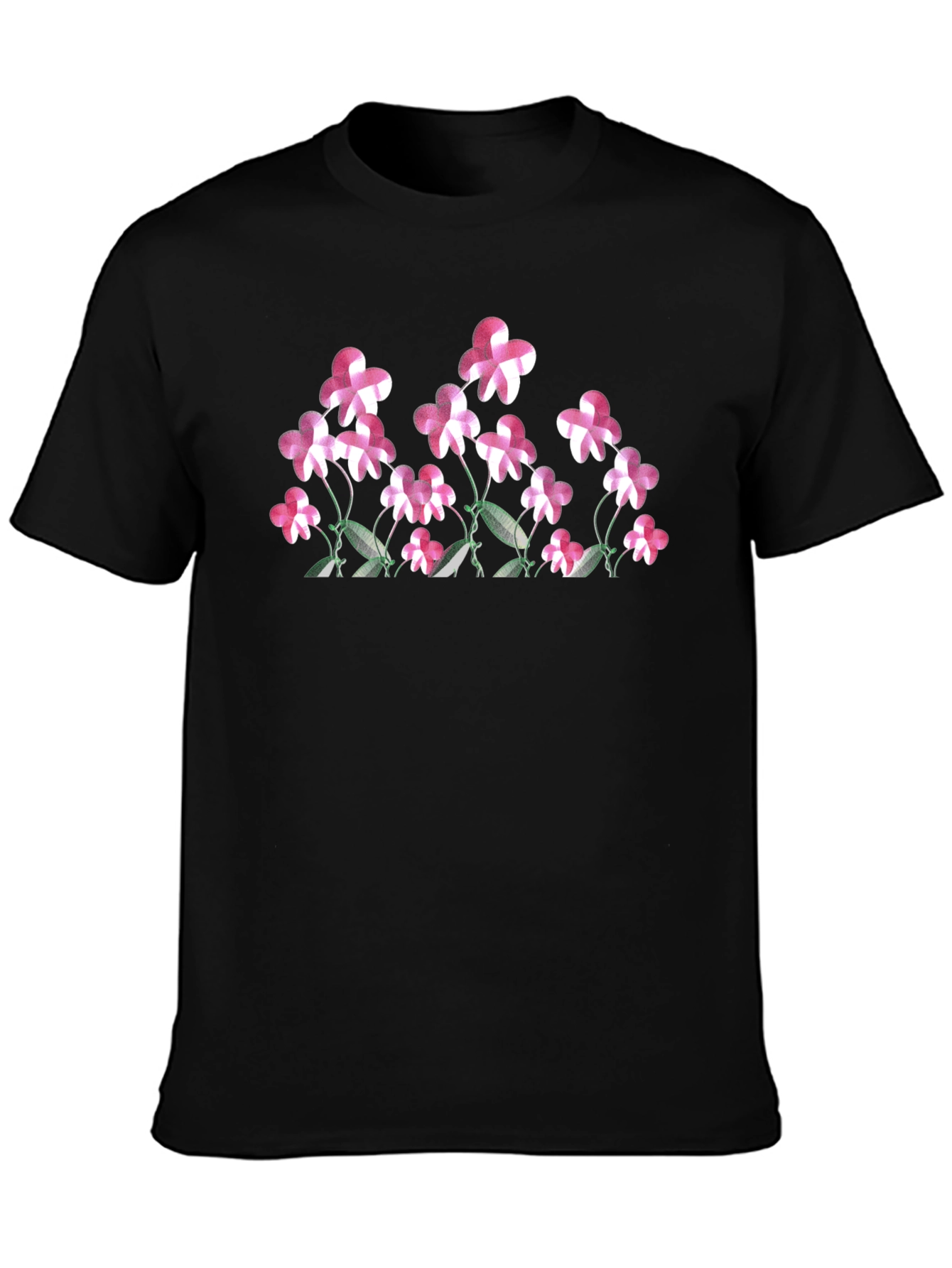 Floral Print Black T-Shirt