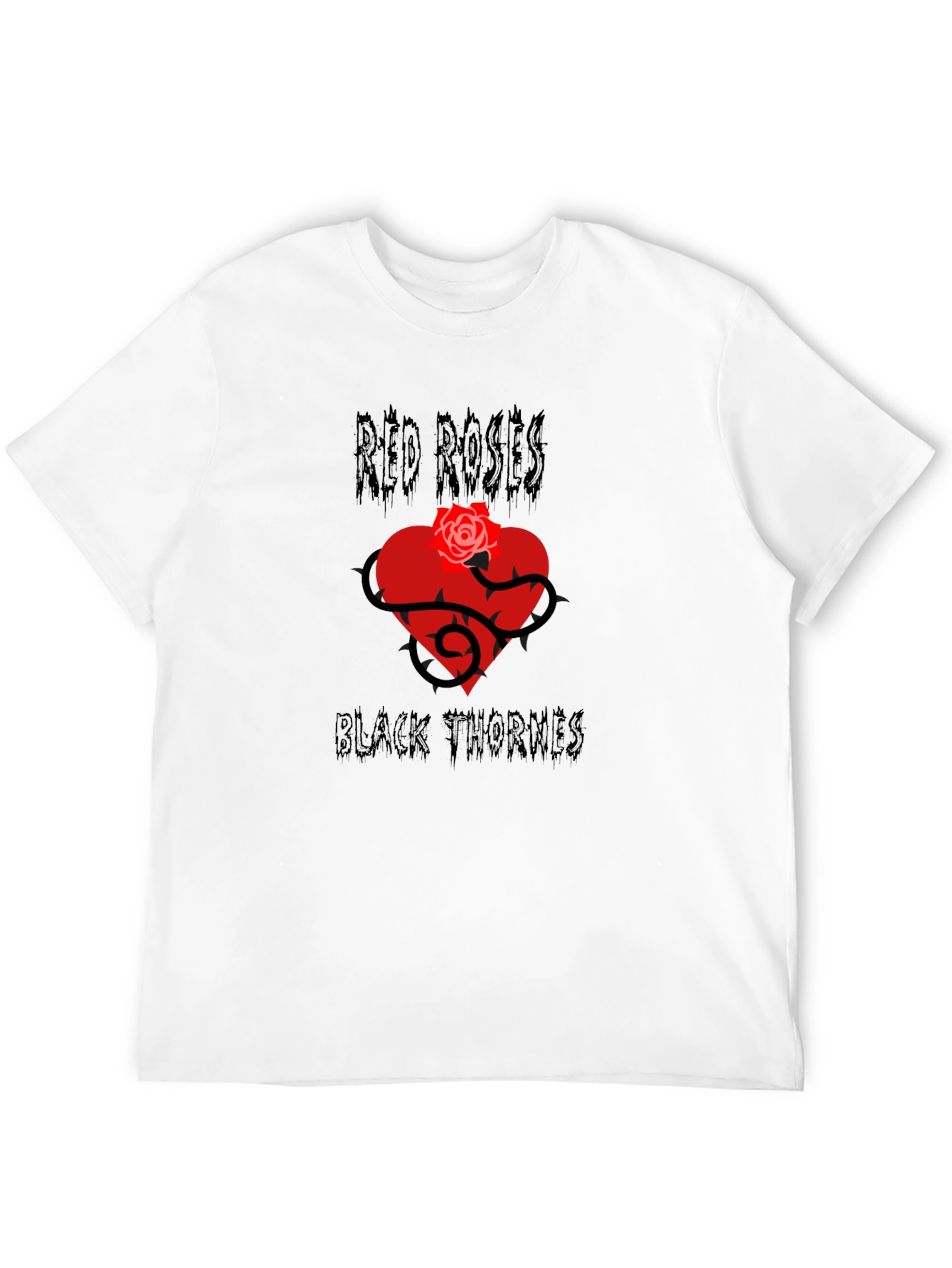 Red Roses Black Thornes Graphic T-Shirt