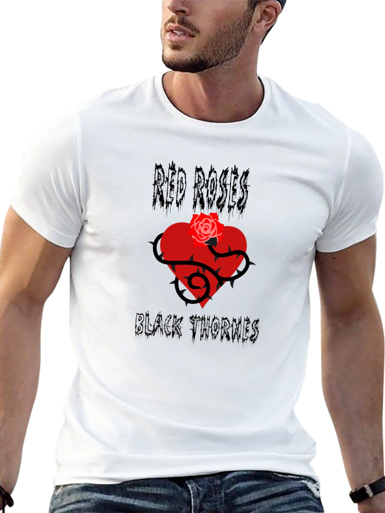 Red Roses Black Thornes Graphic T-Shirt