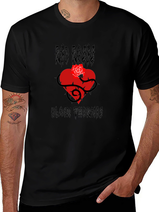Red Roses Black Thornes Graphic T-Shirt