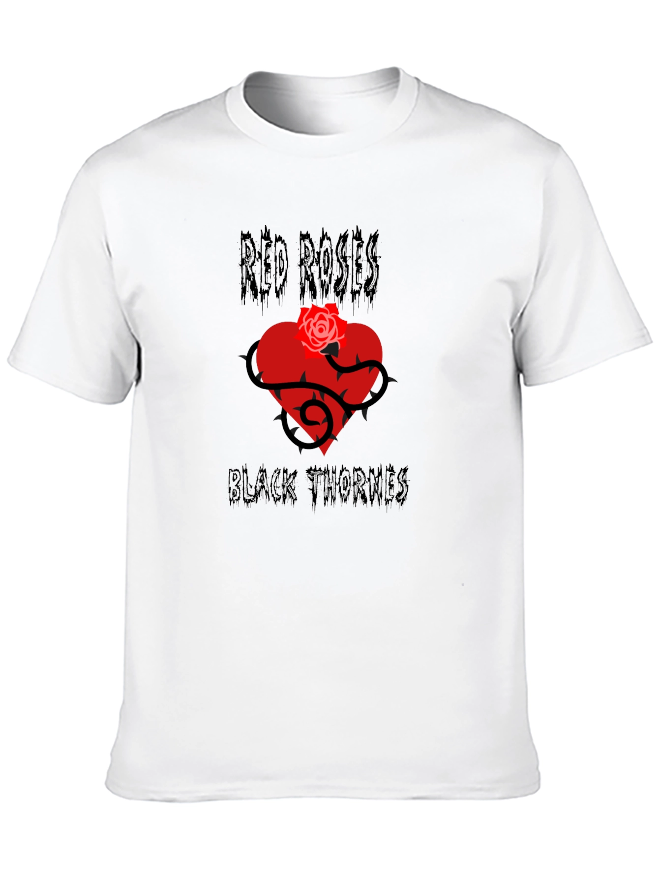 Red Roses Black Thornes Graphic T-Shirt