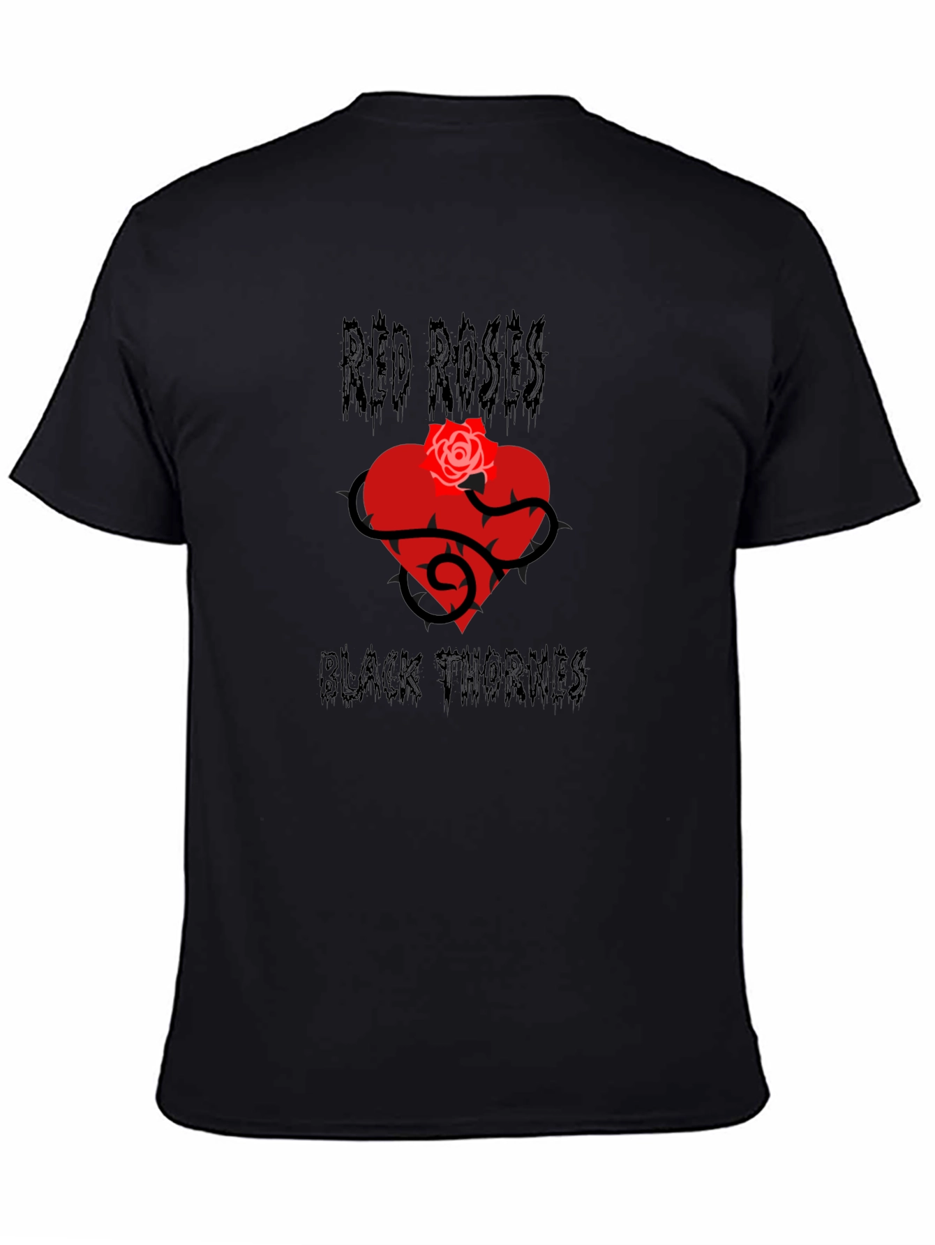 Red Roses Black Thornes Graphic T-Shirt
