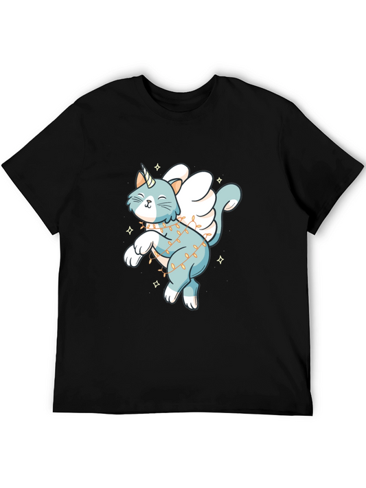 Unicorn Cat T-Shirt - Winged Feline Tee