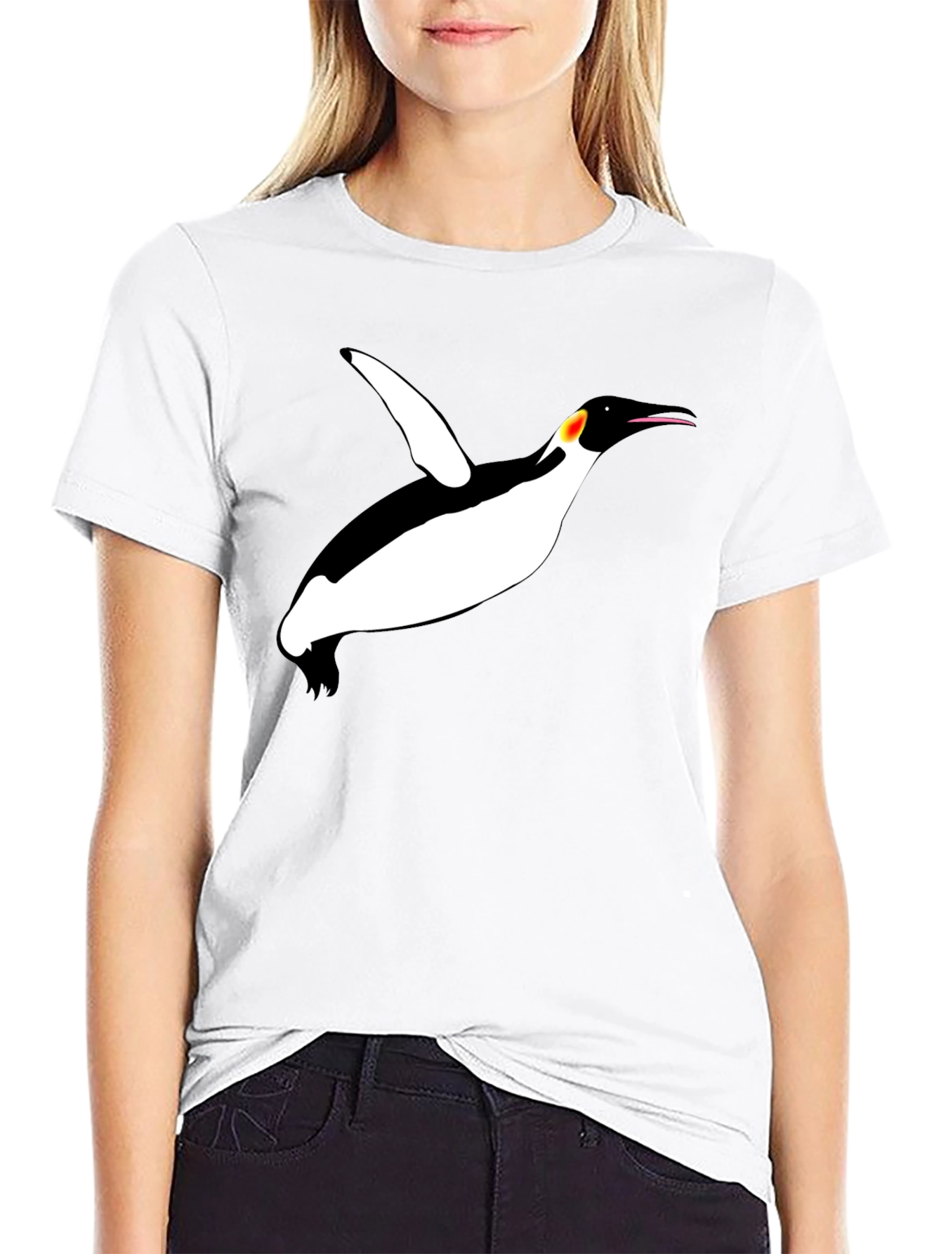 Cool Penguin Graphic Black T-Shirt