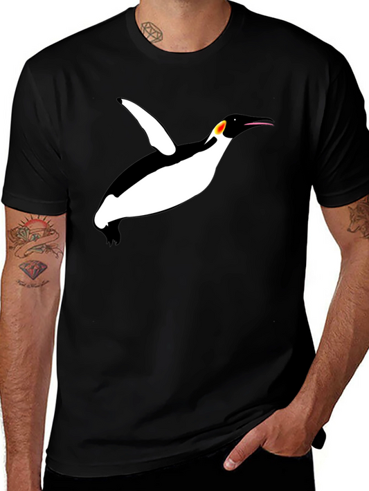 Cool Penguin Graphic Black T-Shirt