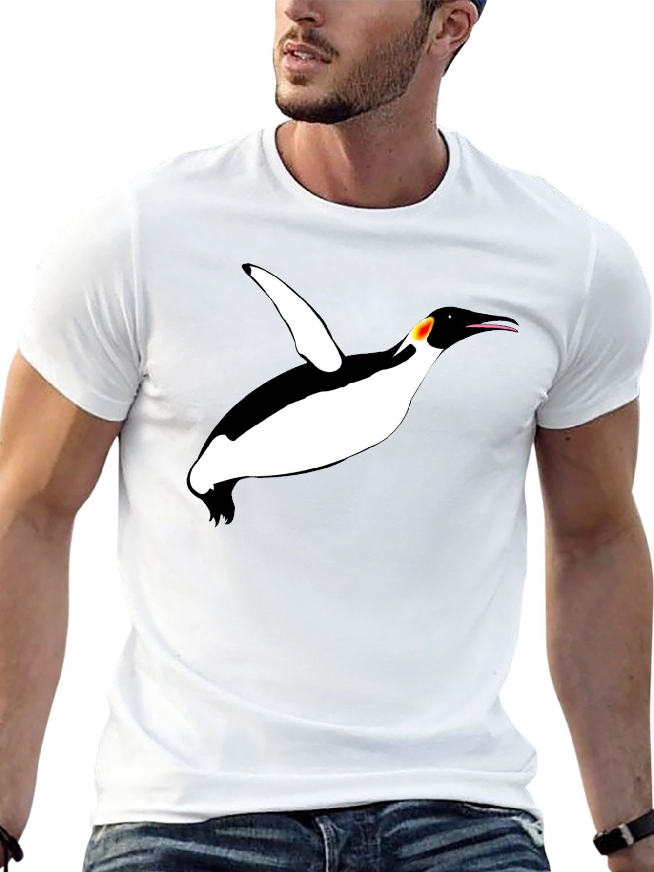 Cool Penguin Graphic Black T-Shirt