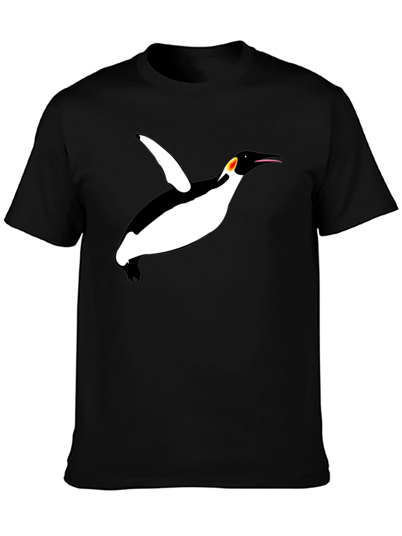 Cool Penguin Graphic Black T-Shirt