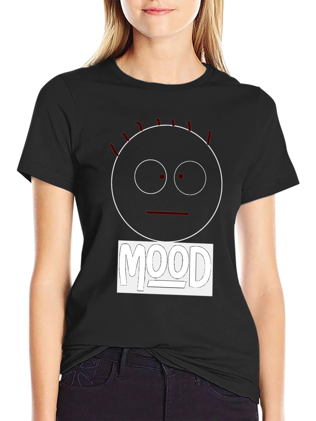 Mood Graphic Tee - Black Cotton Comfort