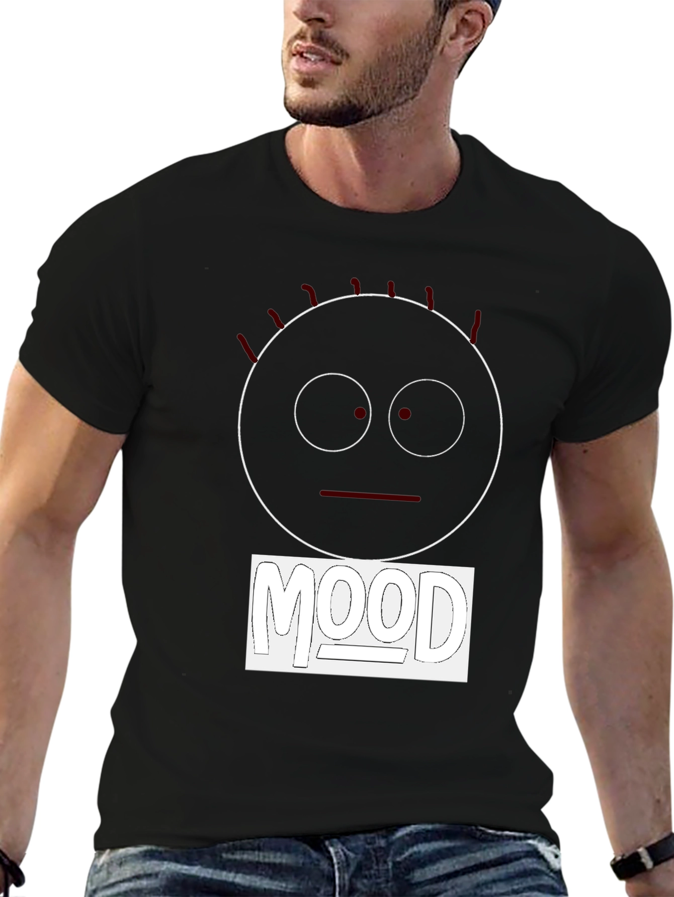 Mood Graphic Tee - Black Cotton Comfort