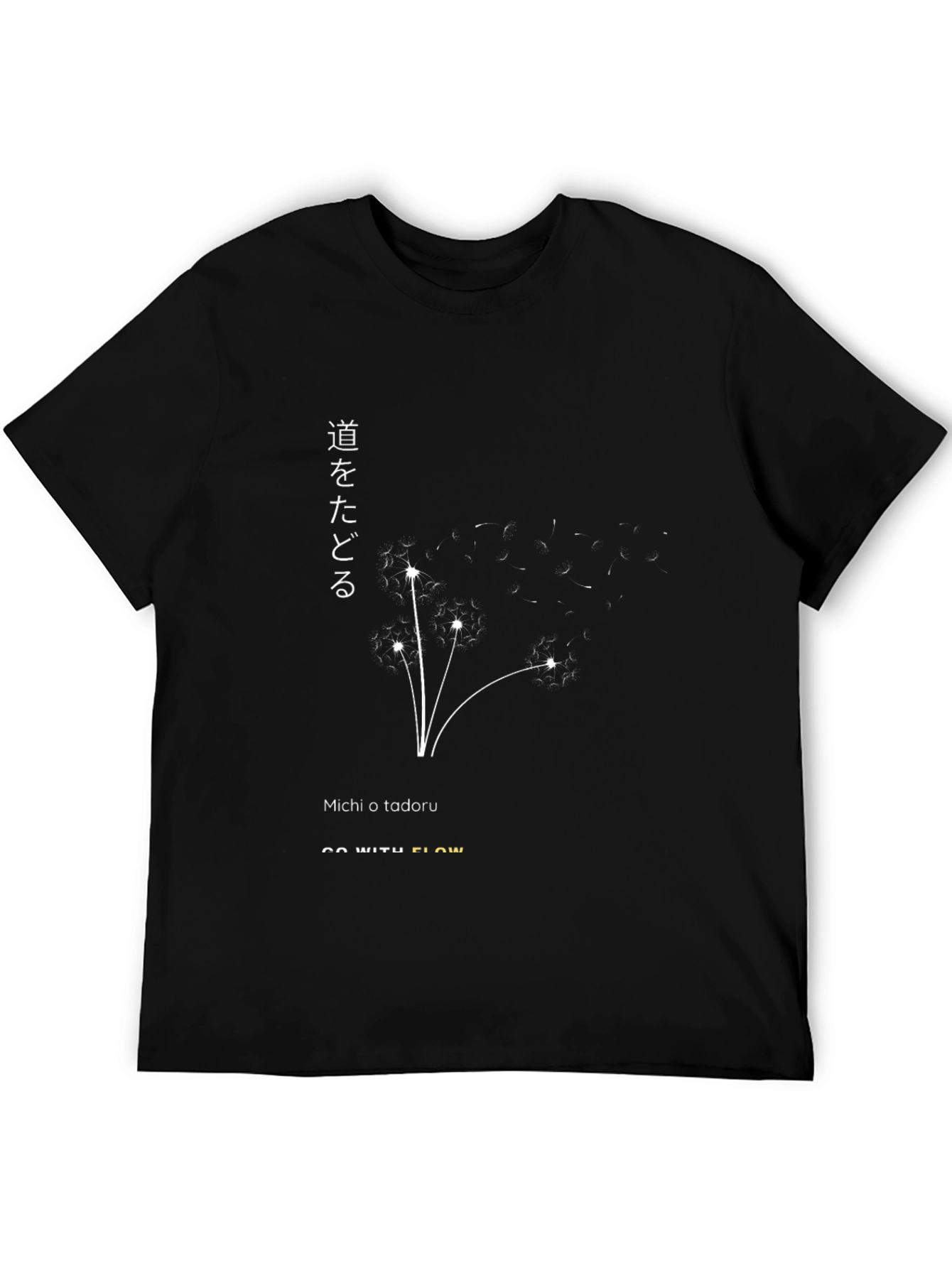 Go With Flow Black Graphic Tee