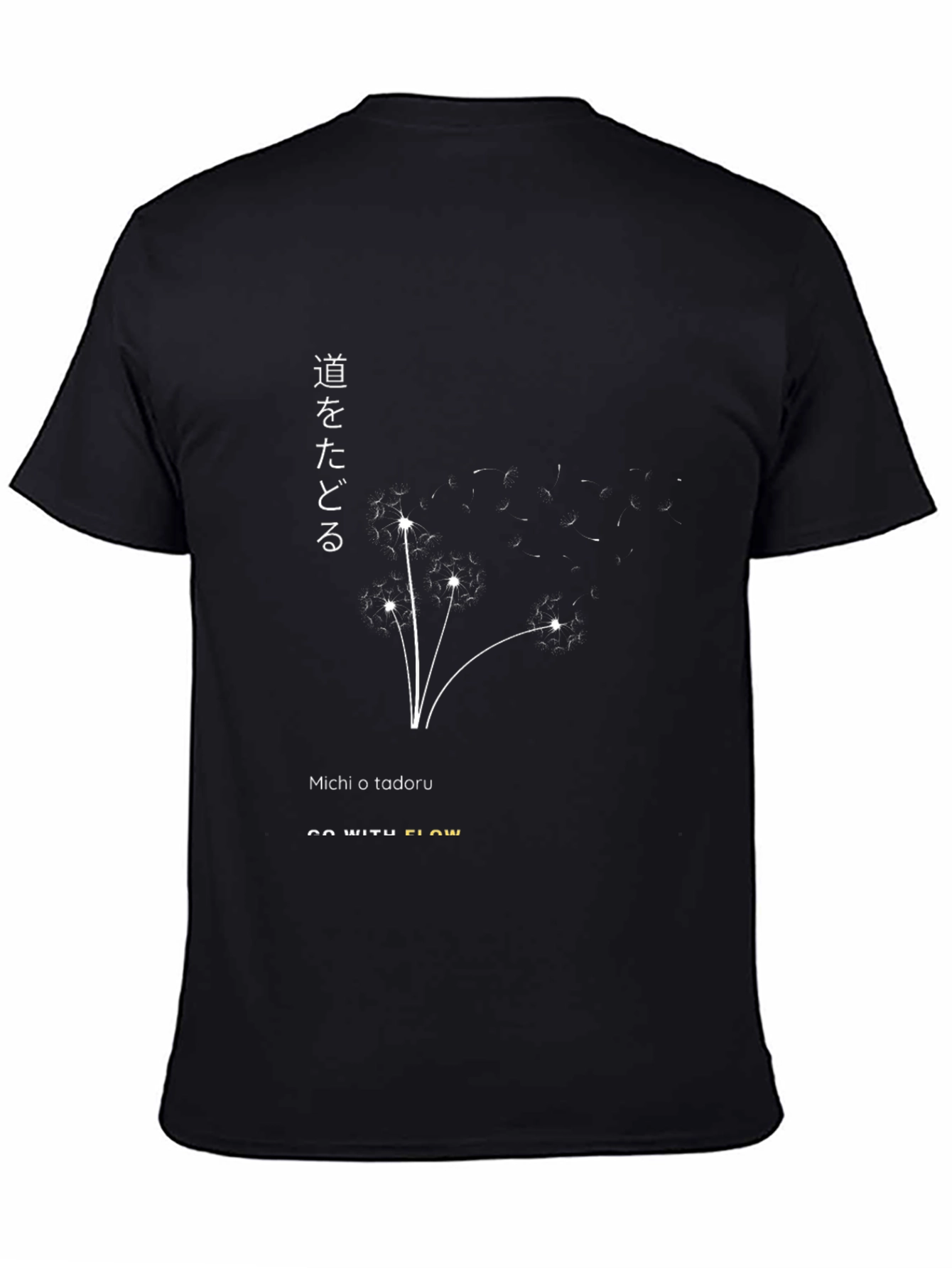 Go With Flow Black Graphic Tee