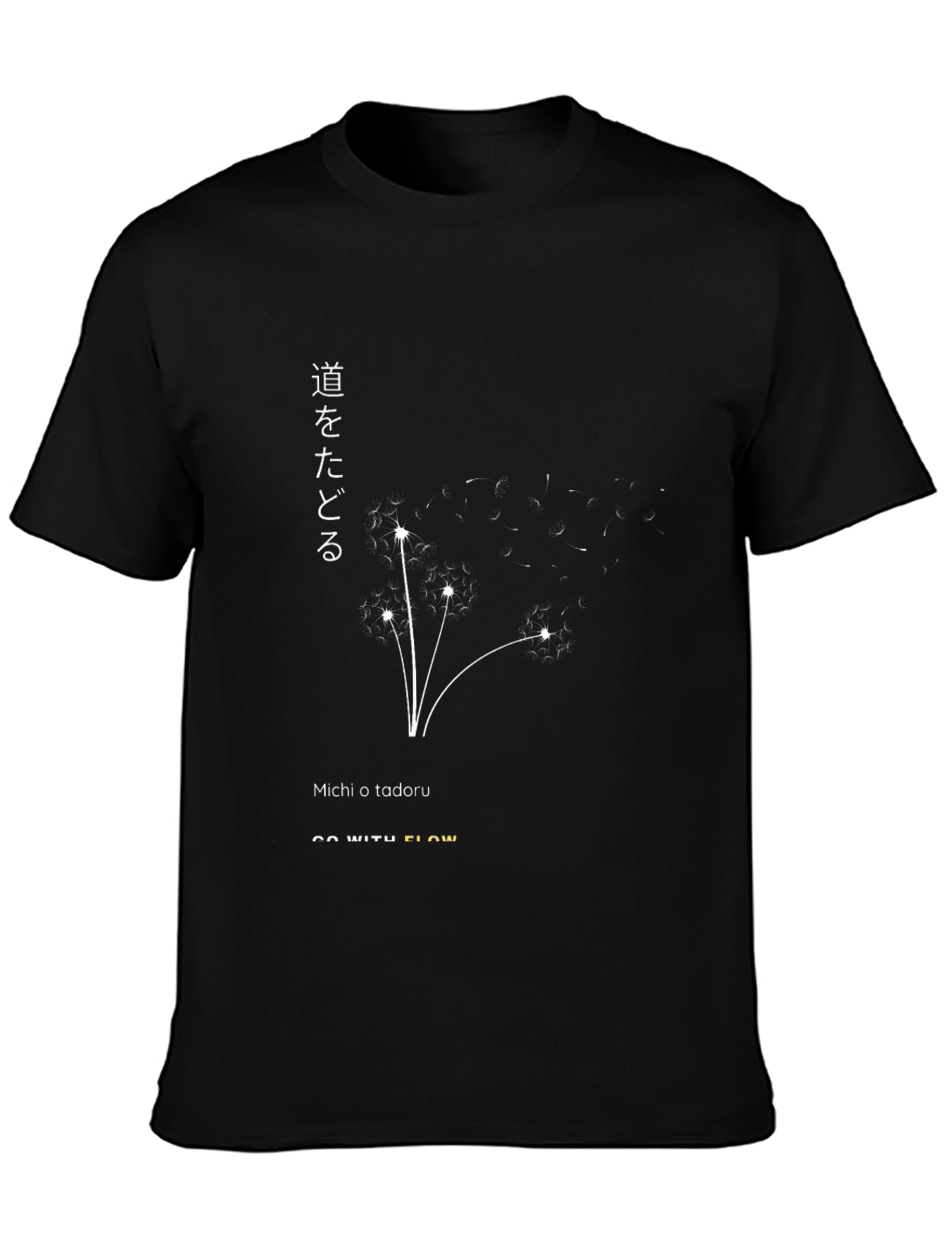 Go With Flow Black Graphic Tee