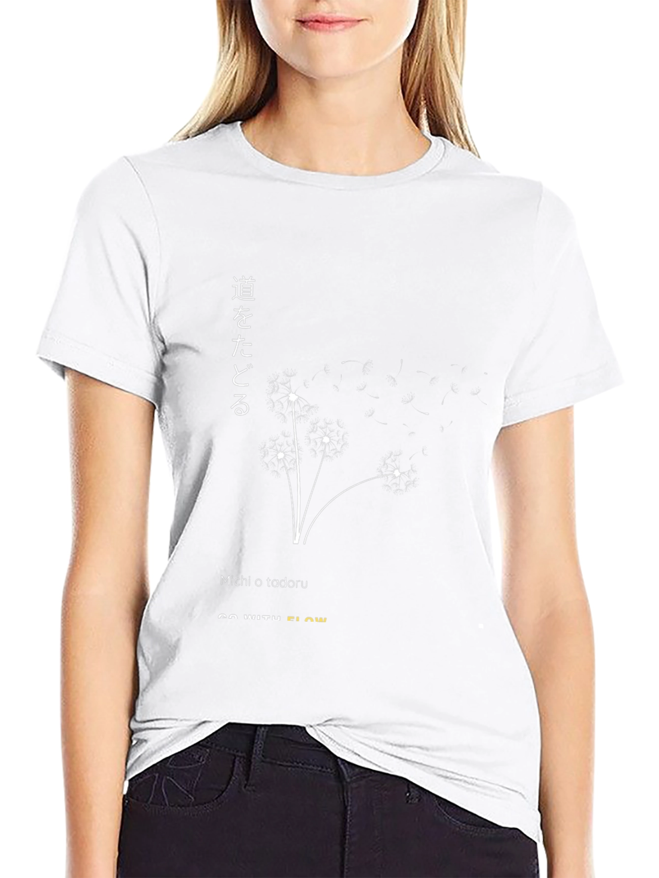 Go With Flow Black Graphic Tee
