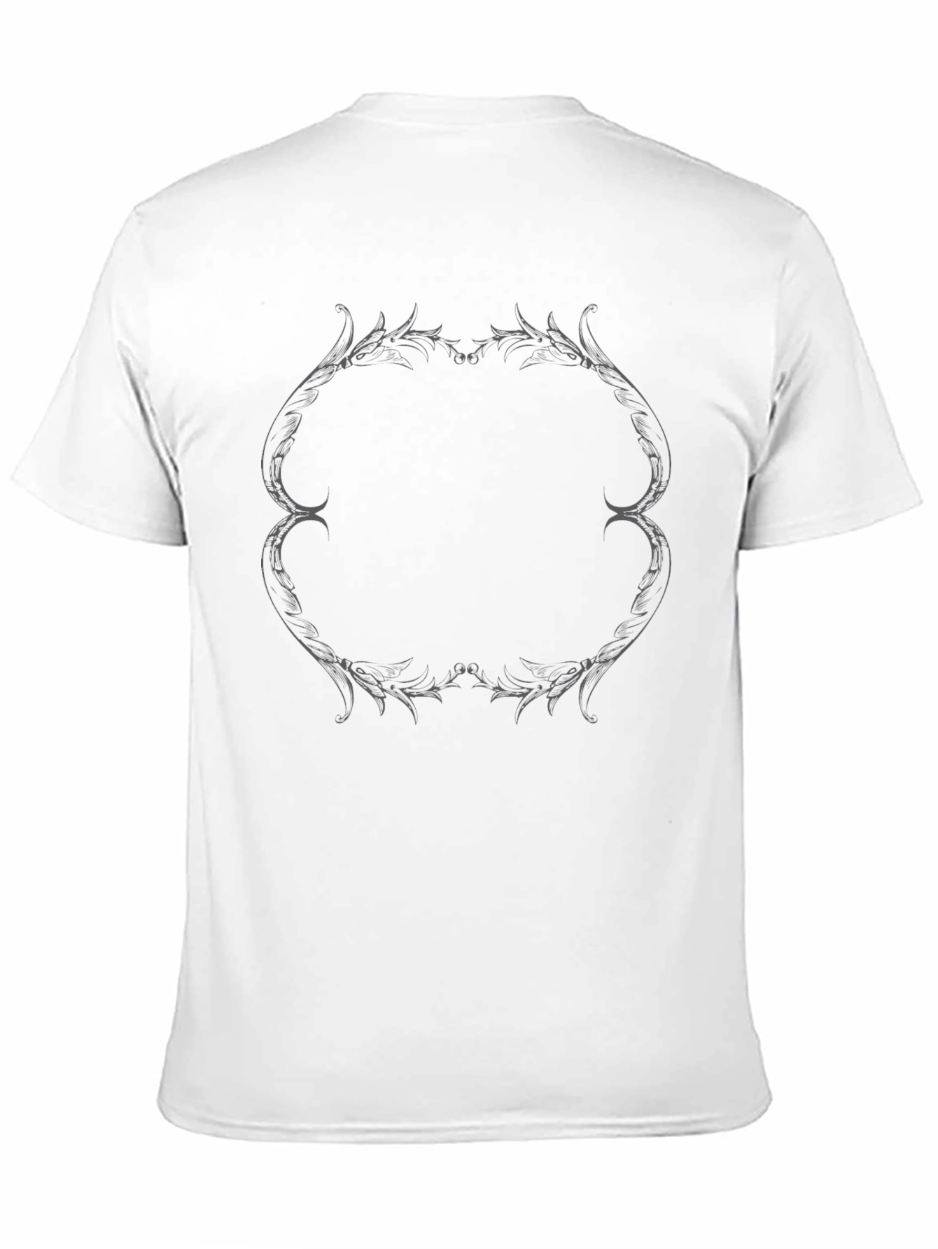 Mens Black T-Shirt with Ornate Tribal Design