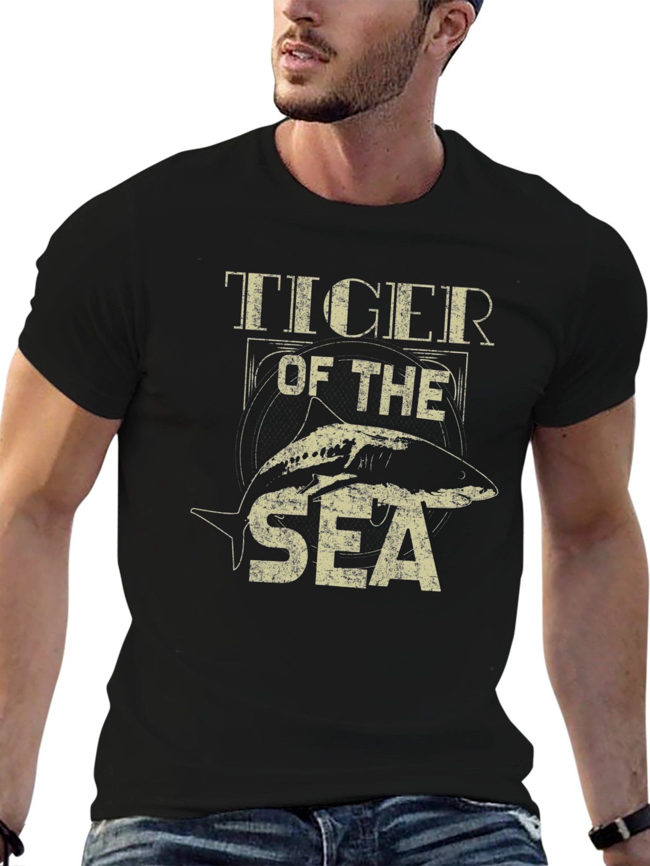Tiger of the Sea Graphic Tee - Black