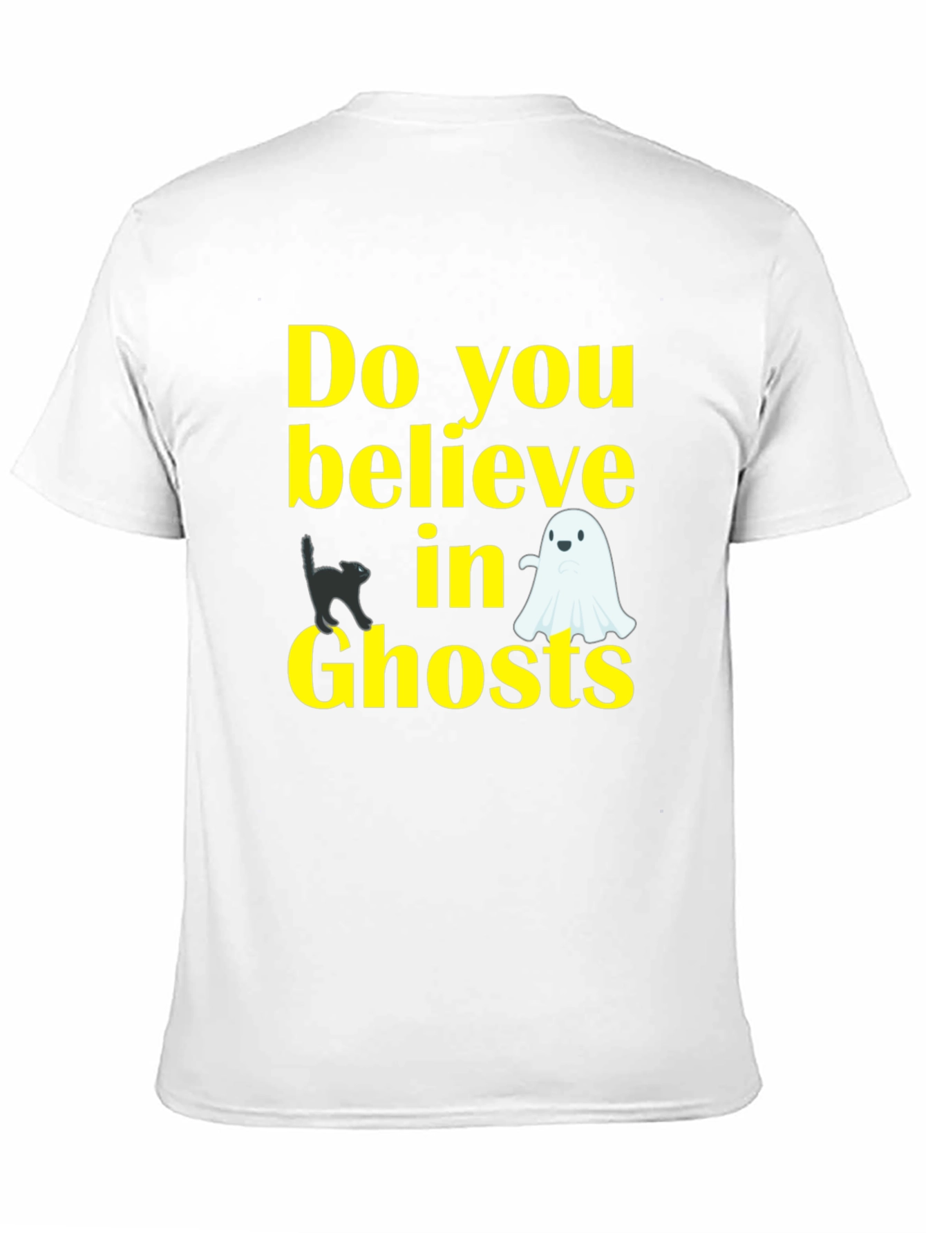 Halloween Ghost Cat Graphic Tee