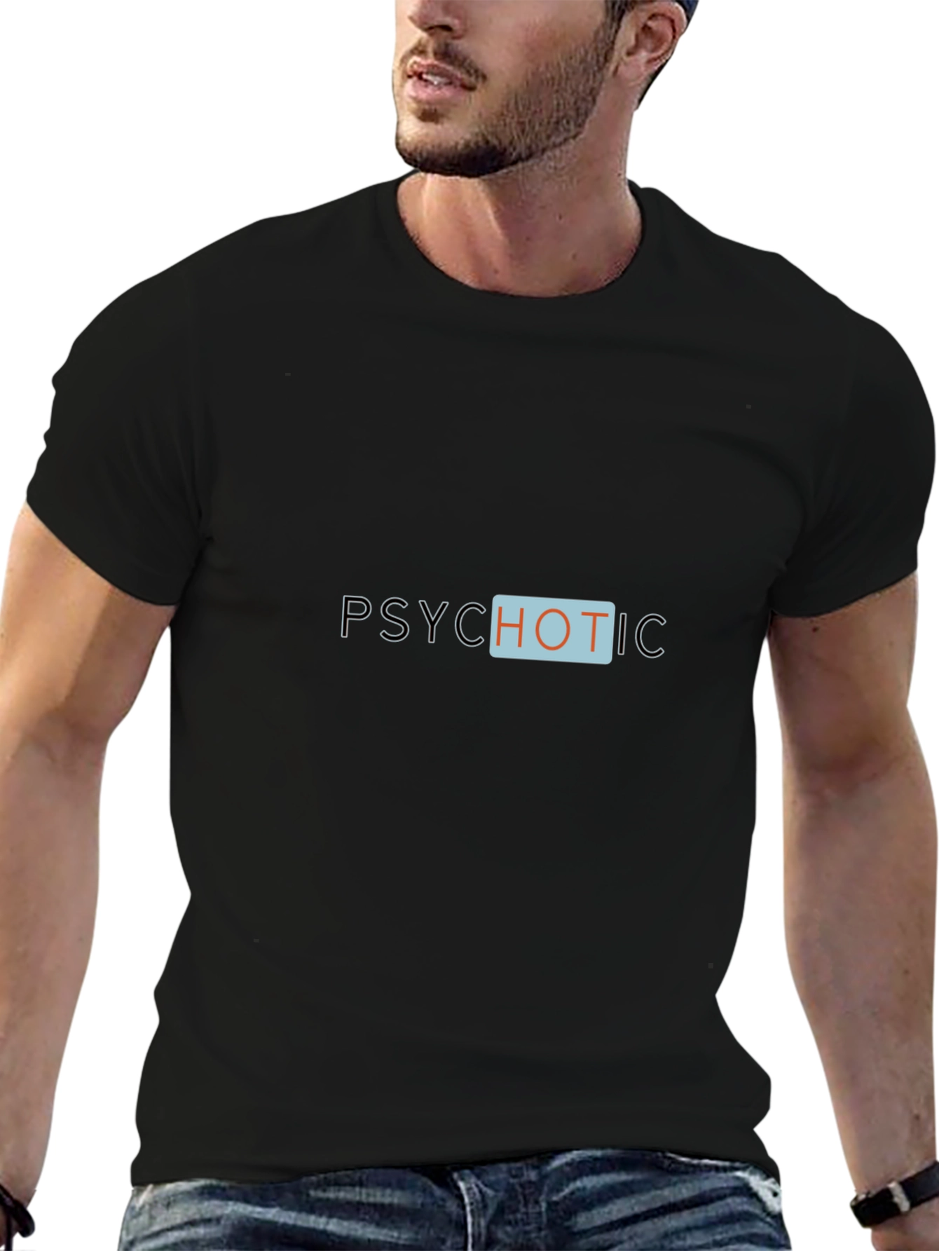 Psychotic Graphic Tee - Trendy Black Cotton T-Shirt