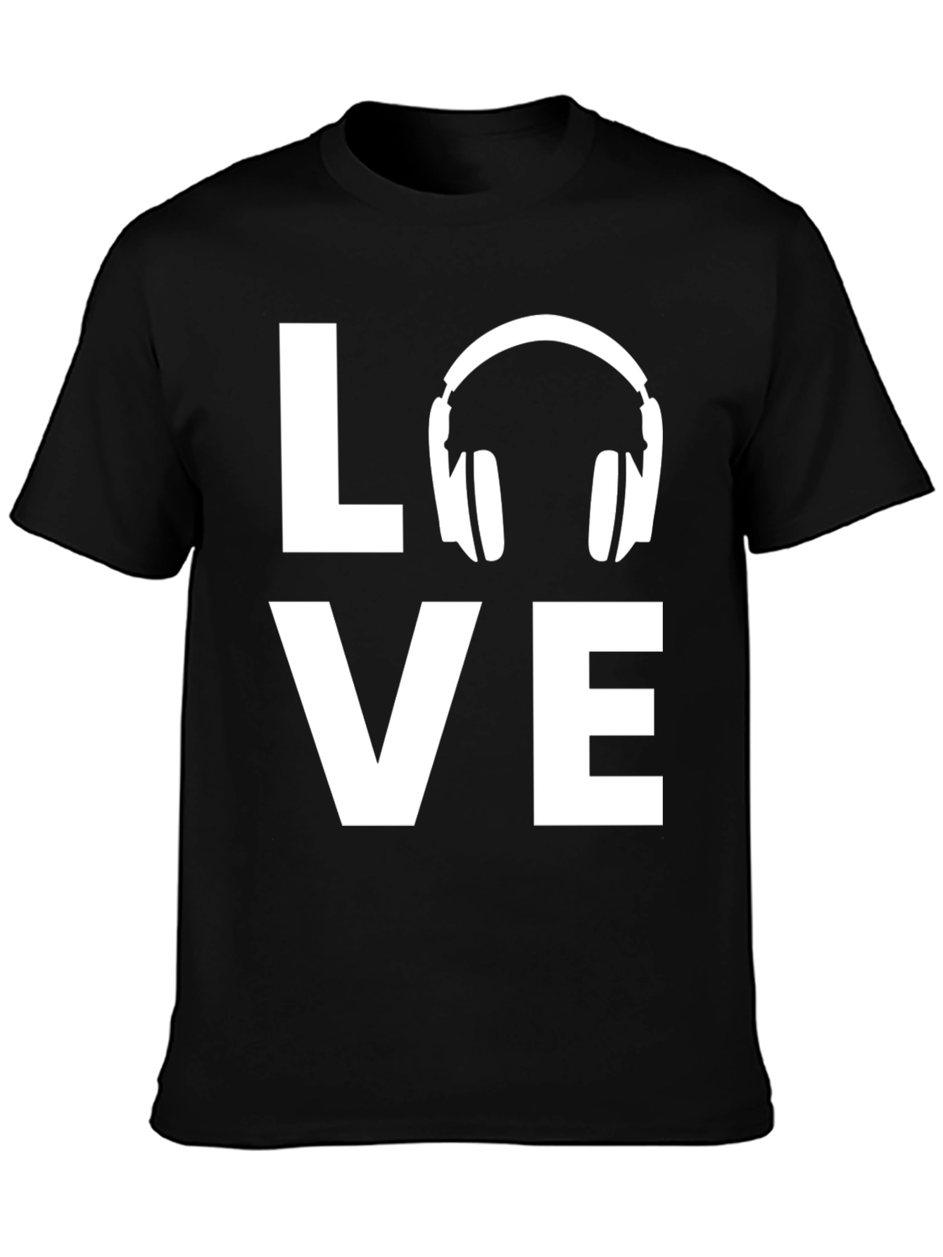 Love Music Graphic Tee - Stylish Black T-Shirt
