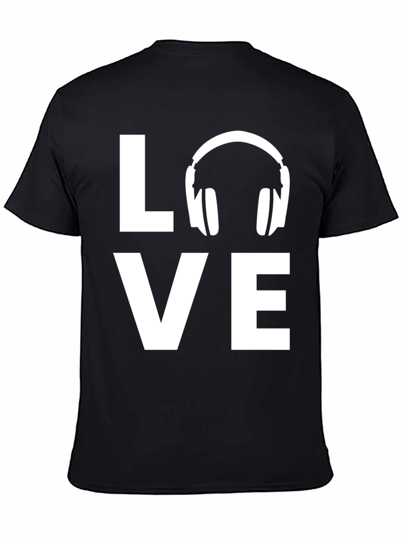 Love Music Graphic Tee - Stylish Black T-Shirt