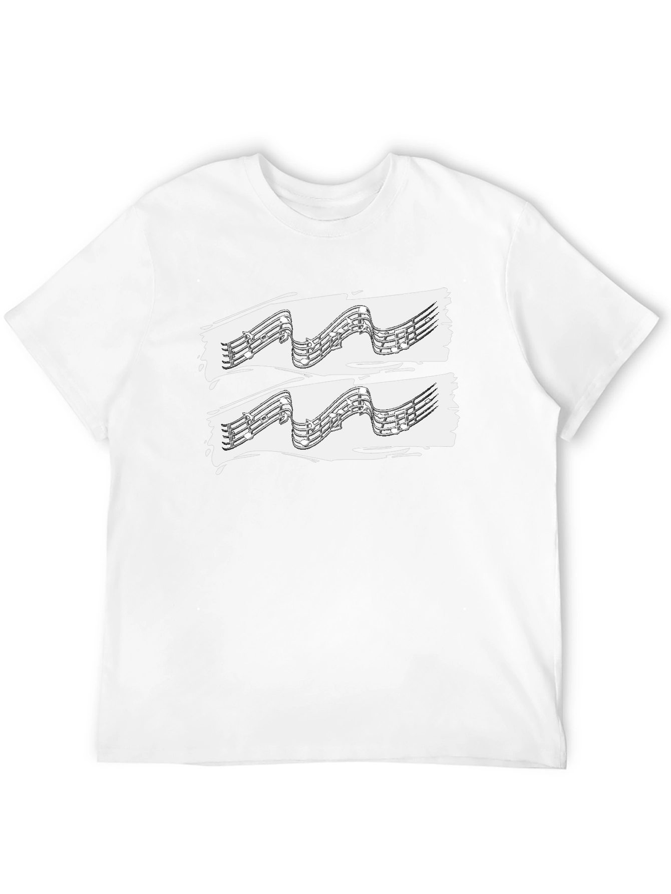 Musical Note Graphic Black Tee