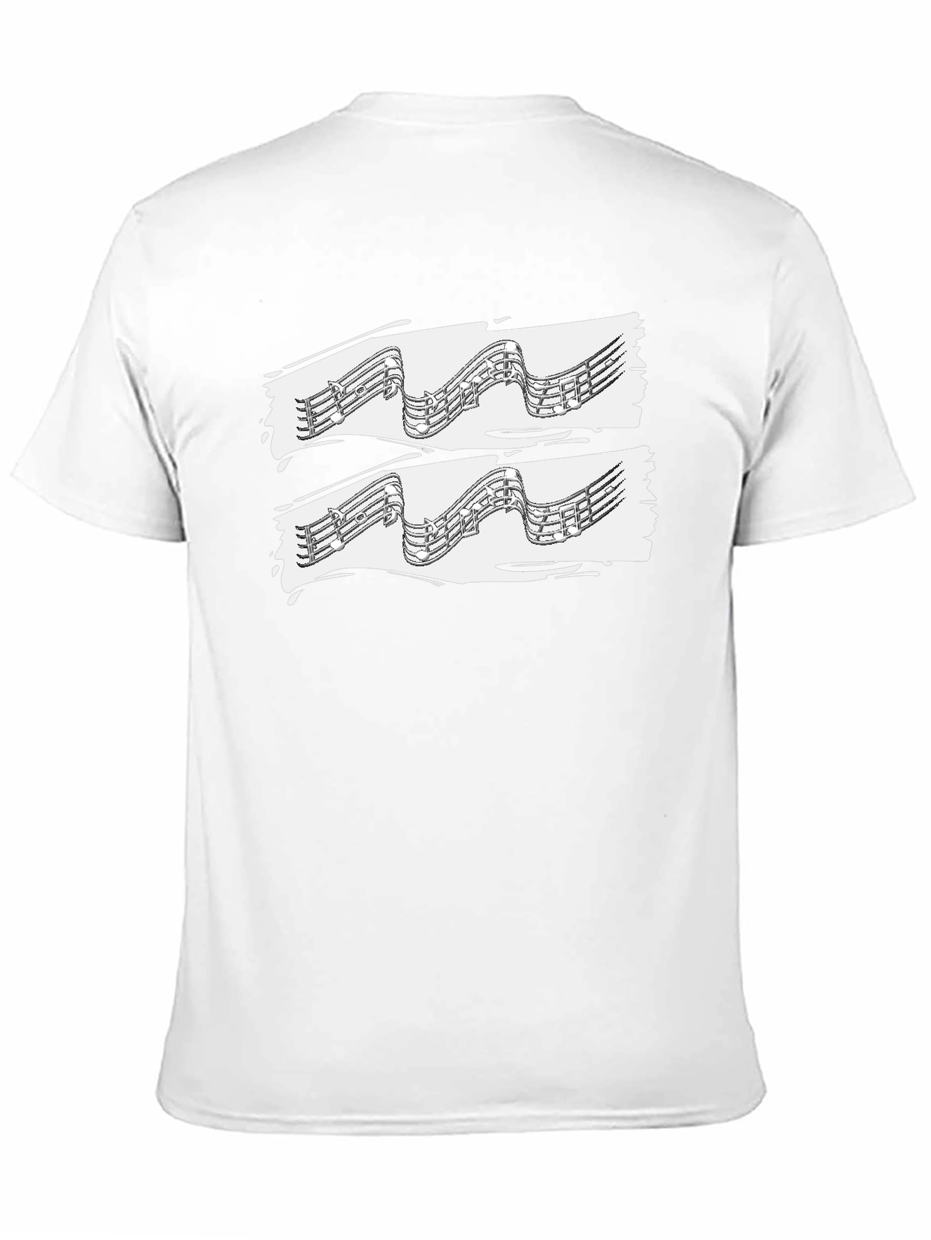 Musical Note Graphic Black Tee