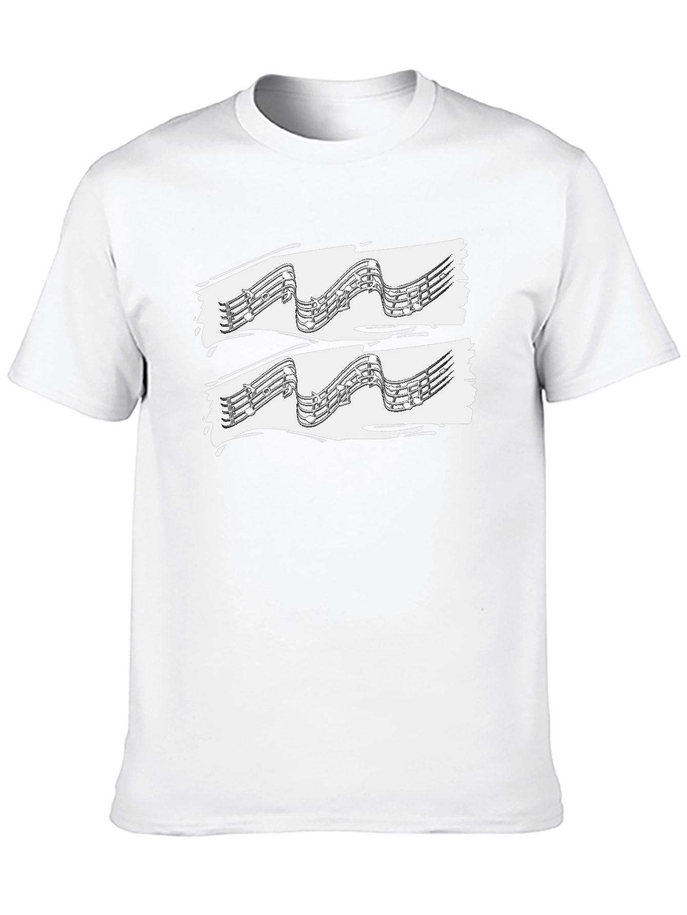 Musical Note Graphic Black Tee