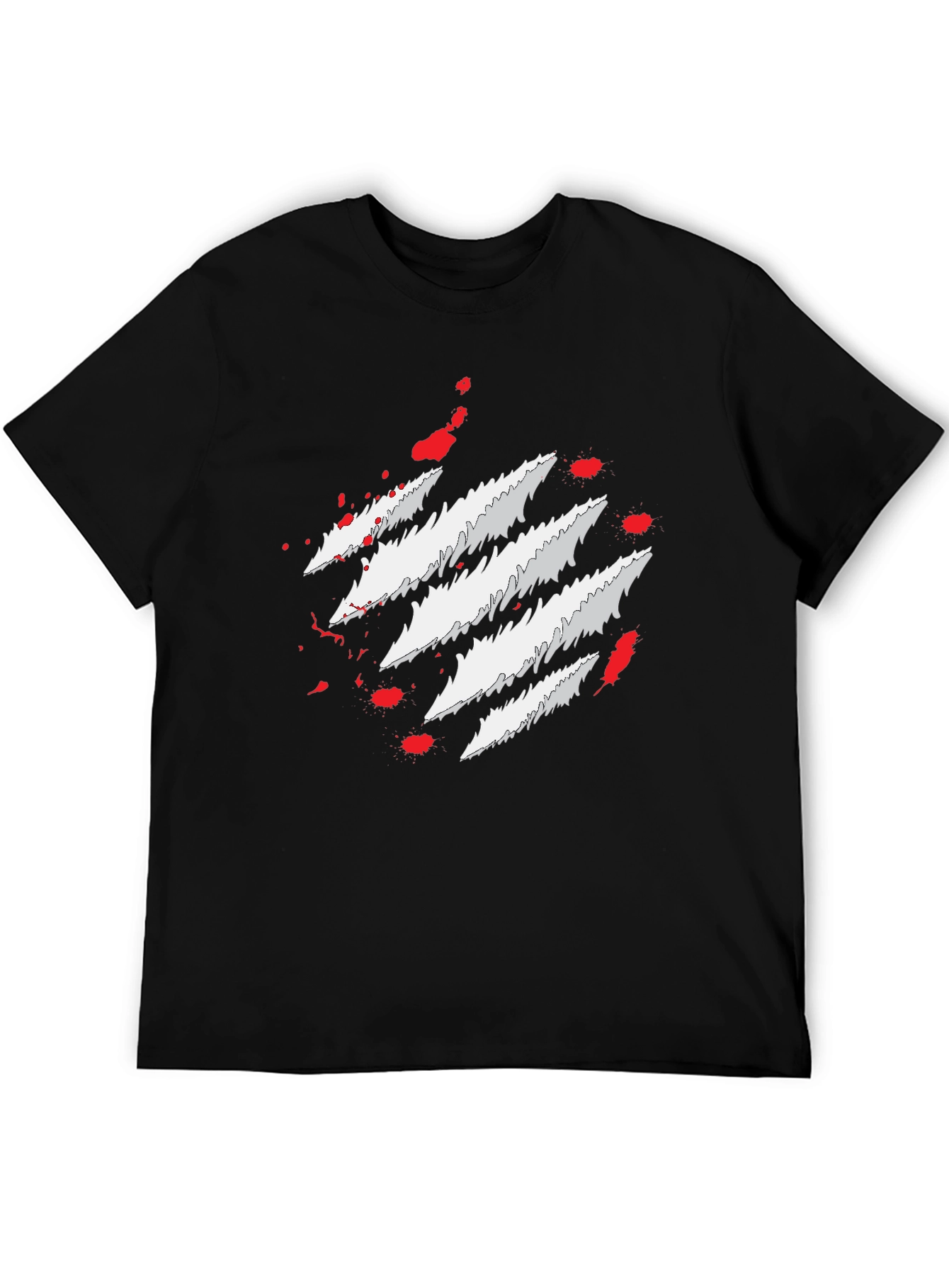 Claw Mark Graphic Print Mens T-Shirt