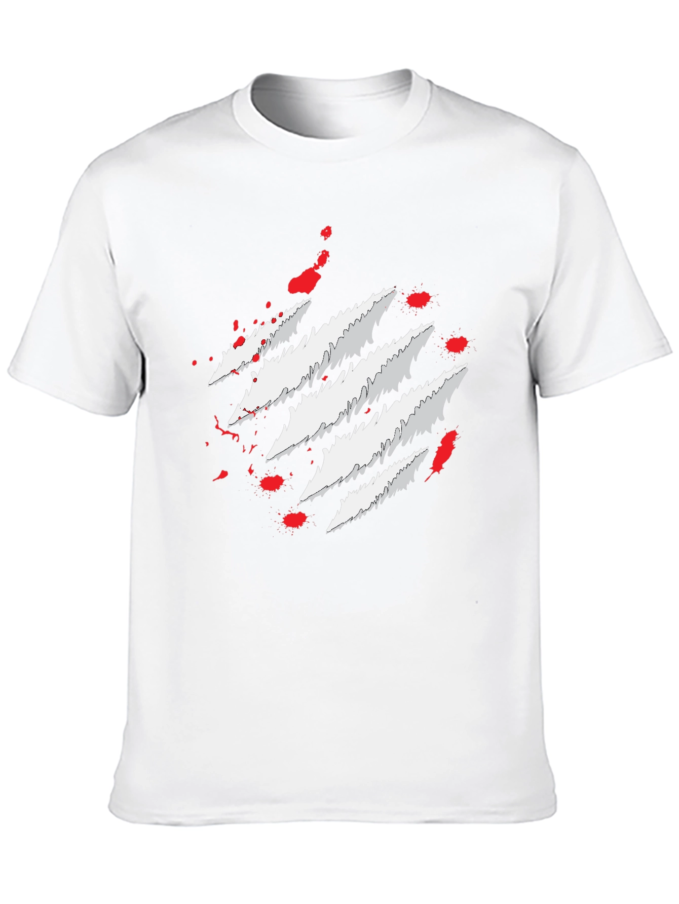 Claw Mark Graphic Print Mens T-Shirt