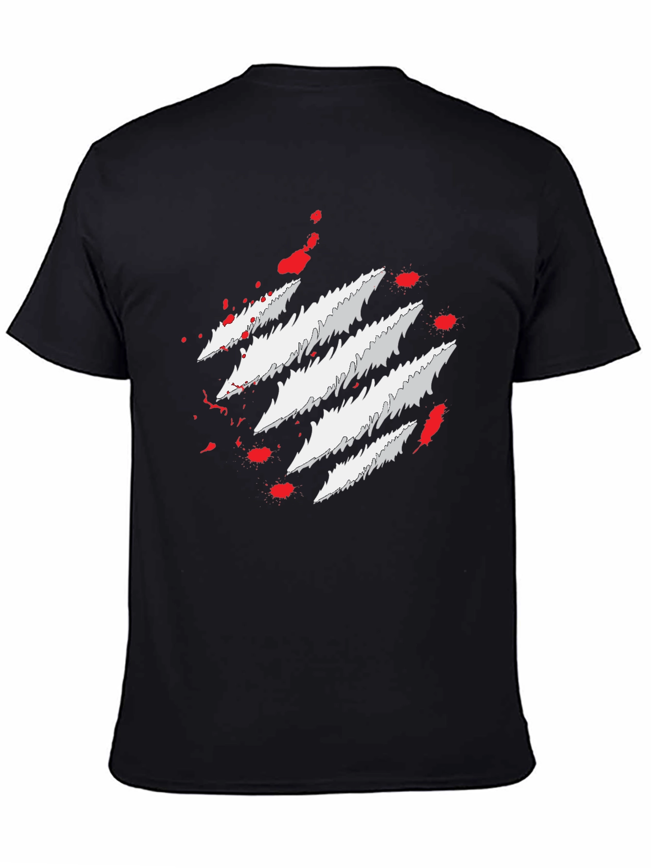 Claw Mark Graphic Print Mens T-Shirt