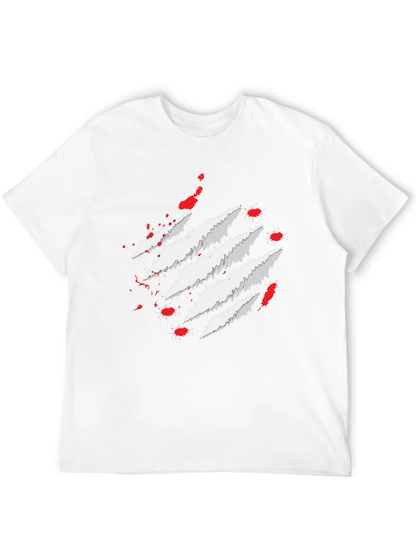 Claw Mark Graphic Print Mens T-Shirt