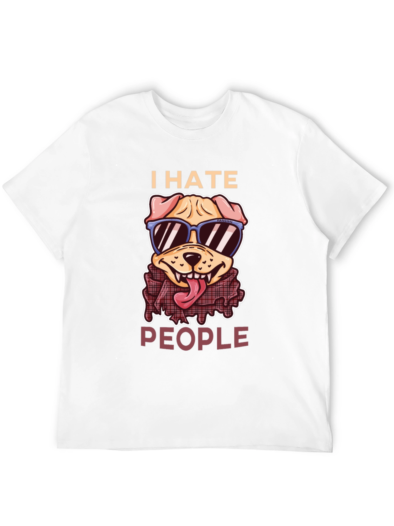 I Hate People Dog Graphic T-Shirt