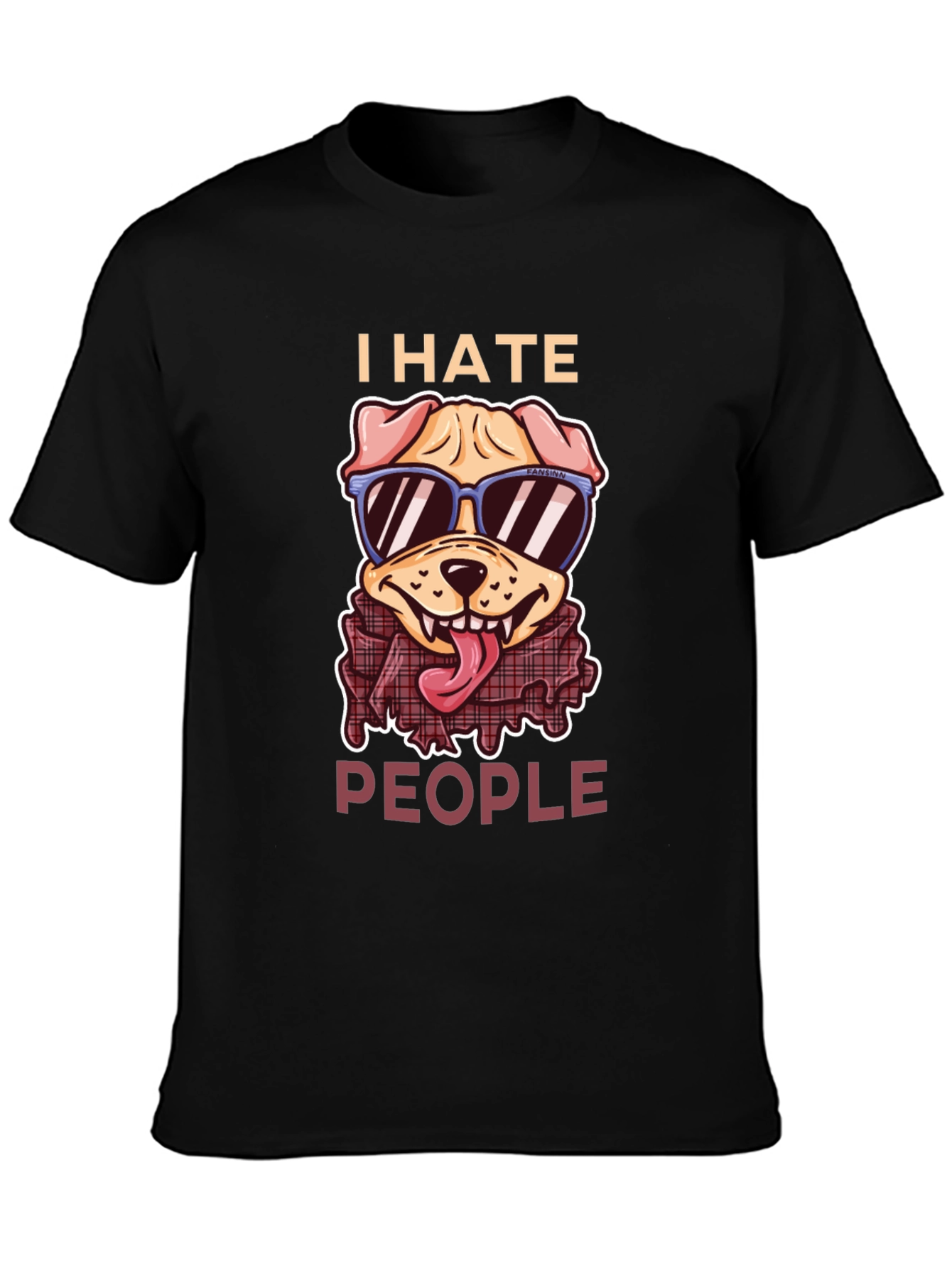I Hate People Dog Graphic T-Shirt