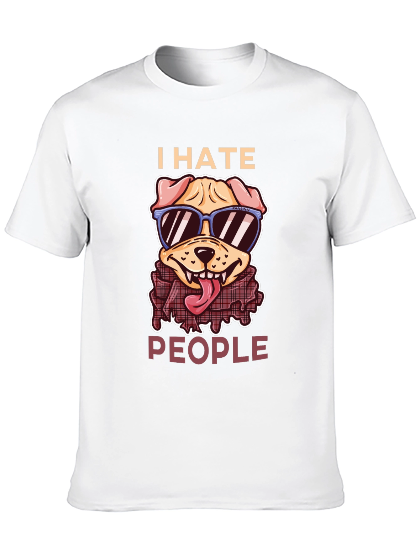 I Hate People Dog Graphic T-Shirt