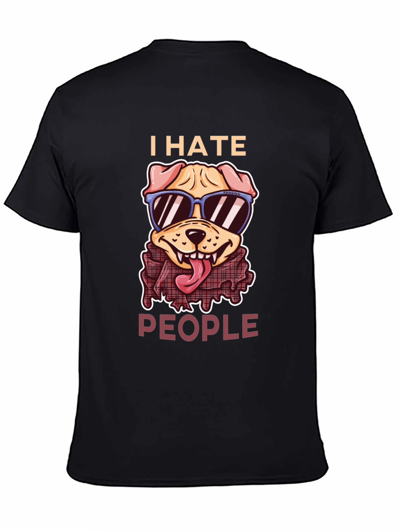 I Hate People Dog Graphic T-Shirt