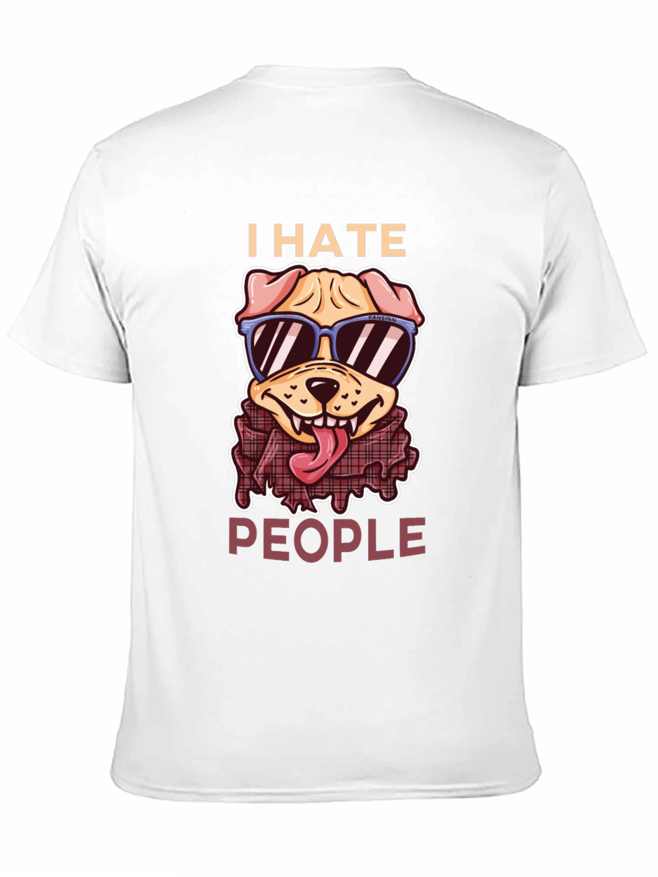 I Hate People Dog Graphic T-Shirt