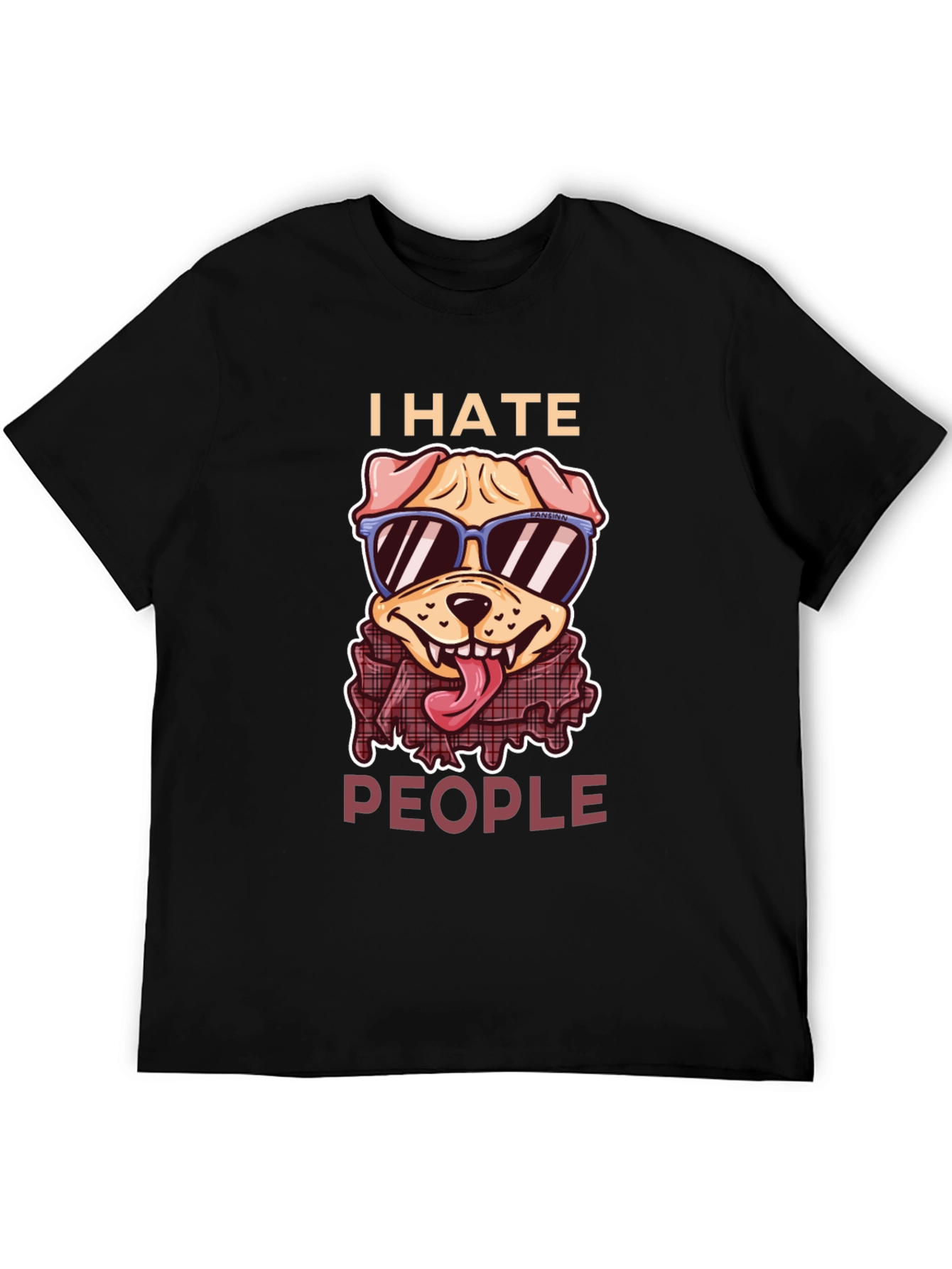 I Hate People Dog Graphic T-Shirt
