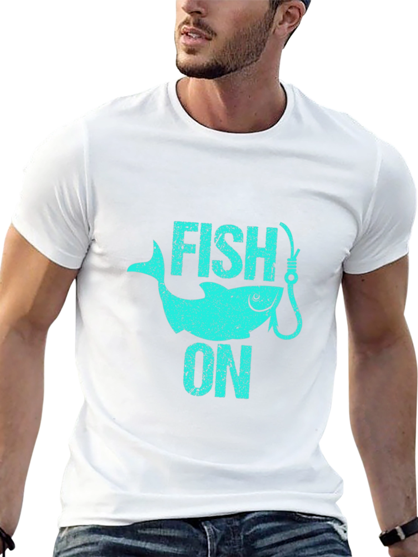 Fish On Black Graphic Tee