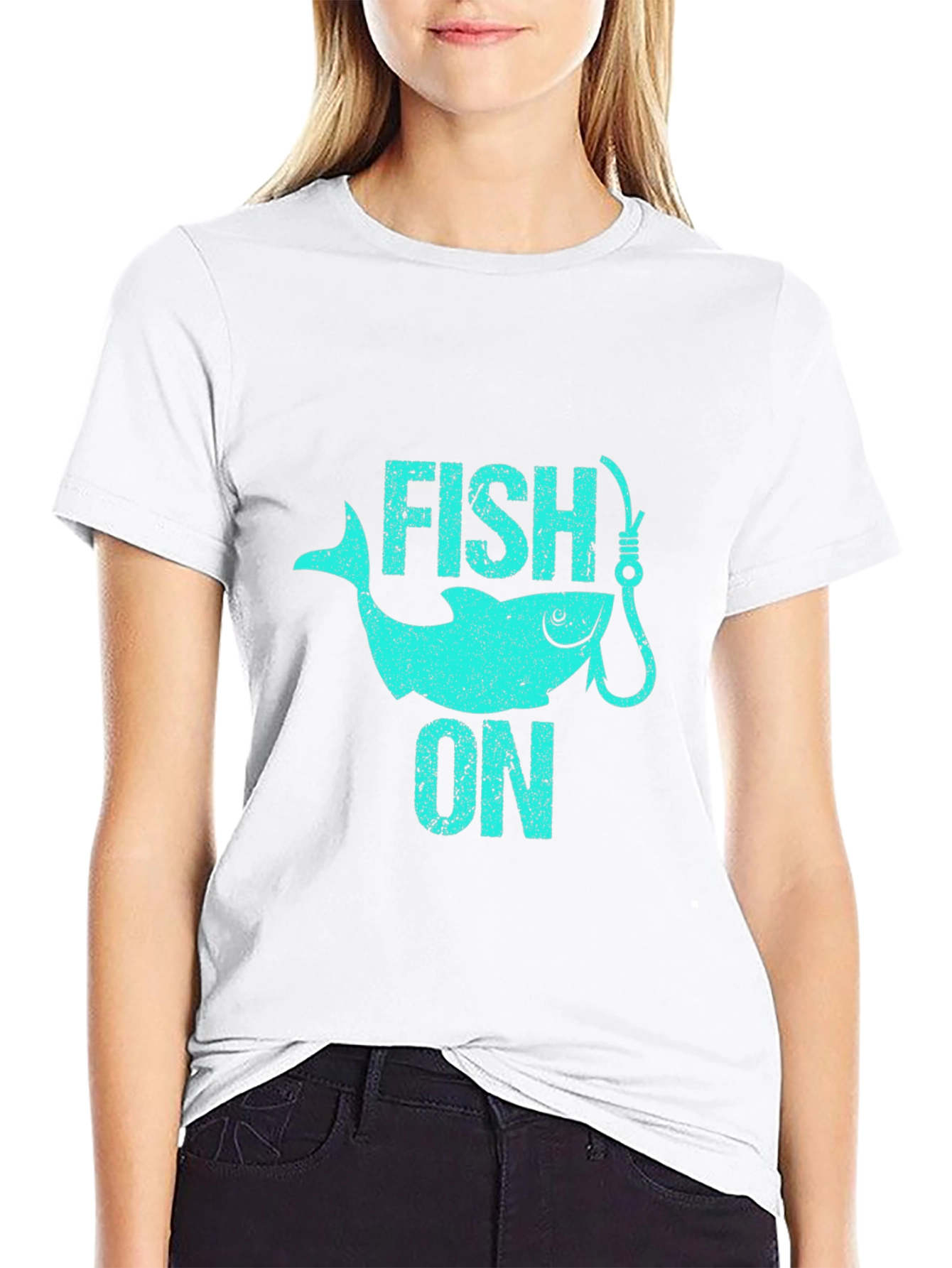 Fish On Black Graphic Tee
