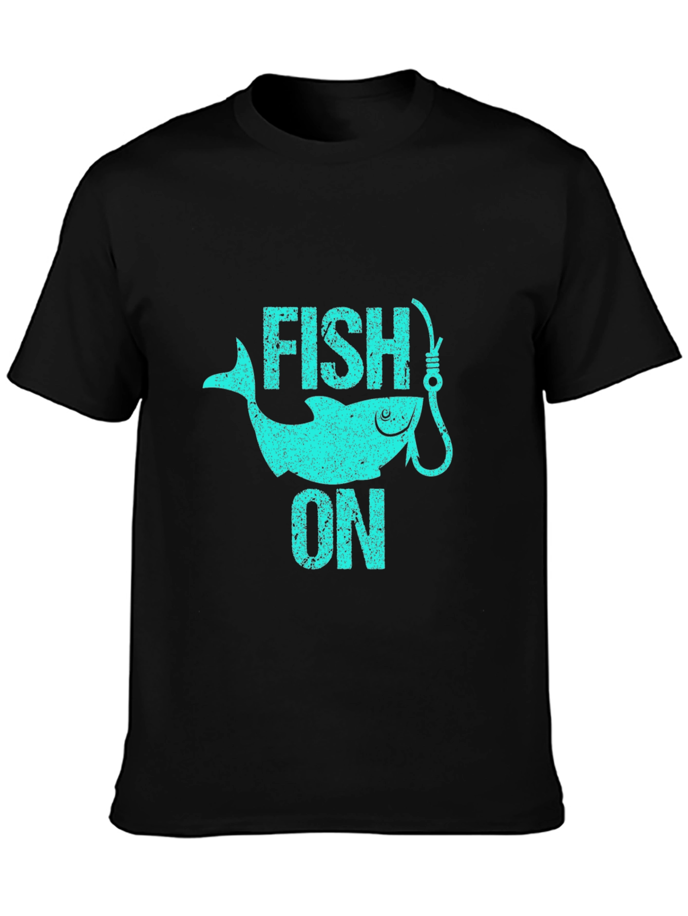 Fish On Black Graphic Tee