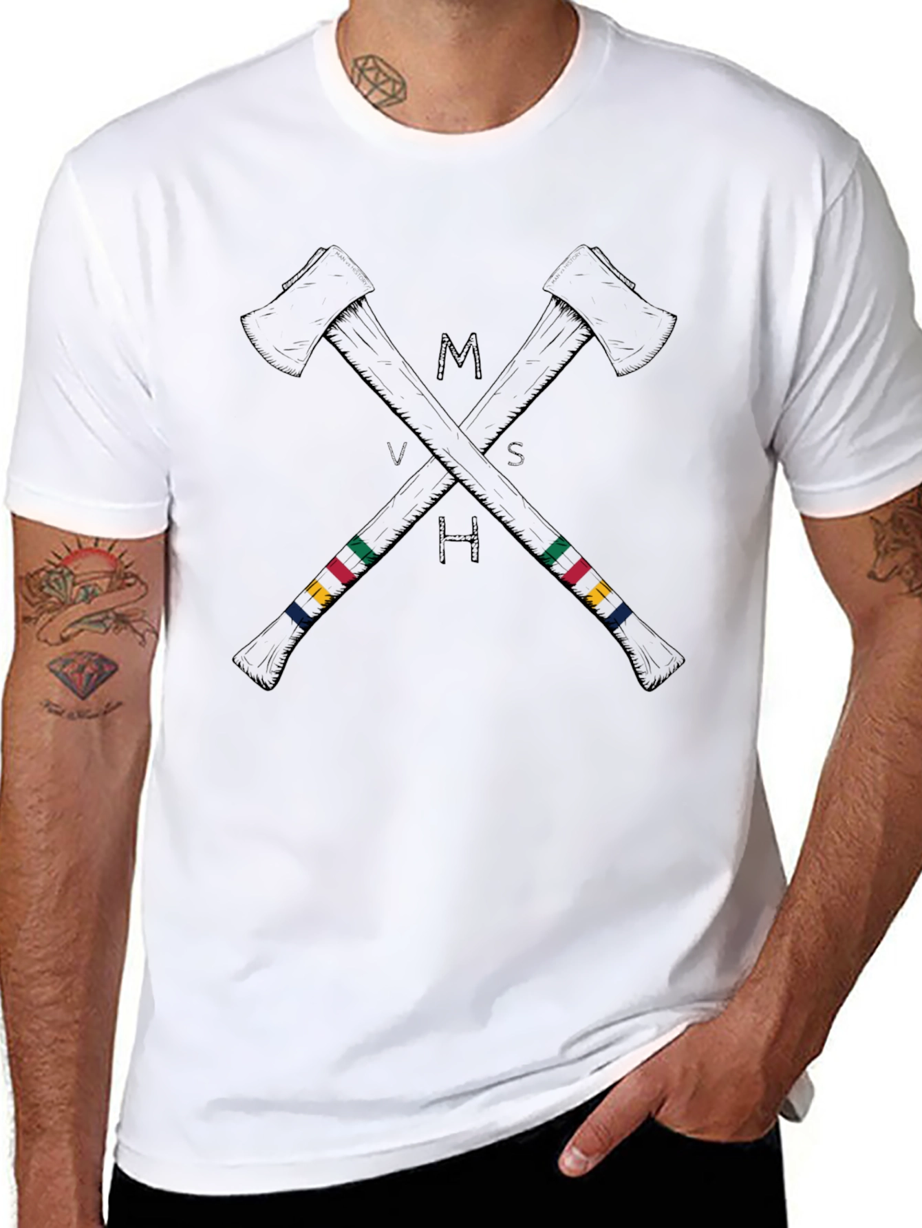 MVSH Axes T-Shirt - Unique Graphic Tee