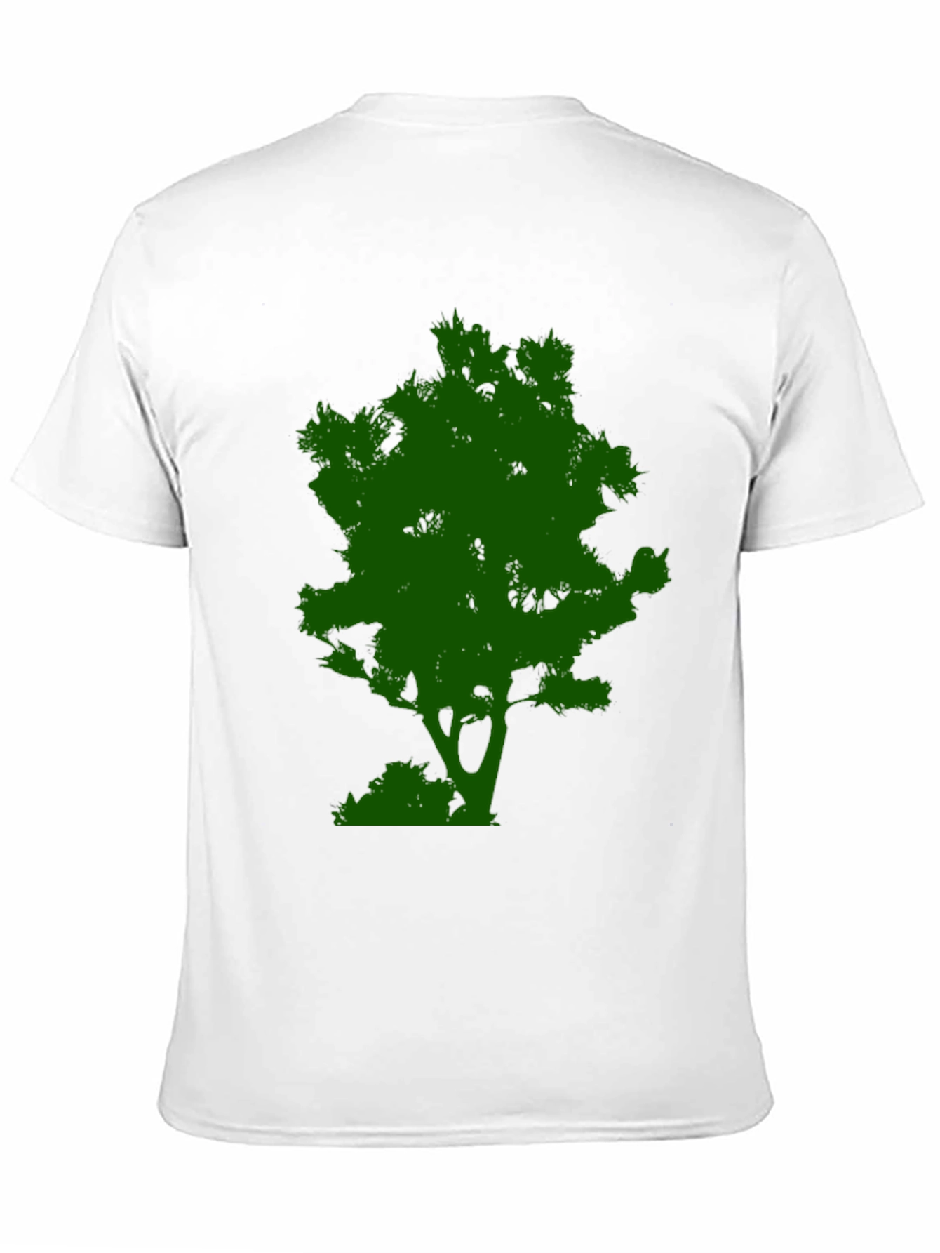 Green Tree Graphic Tee - Black Cotton Casual Shirt
