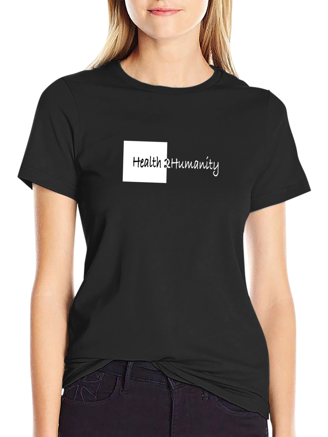 Health & Humanity Black Graphic T-Shirt