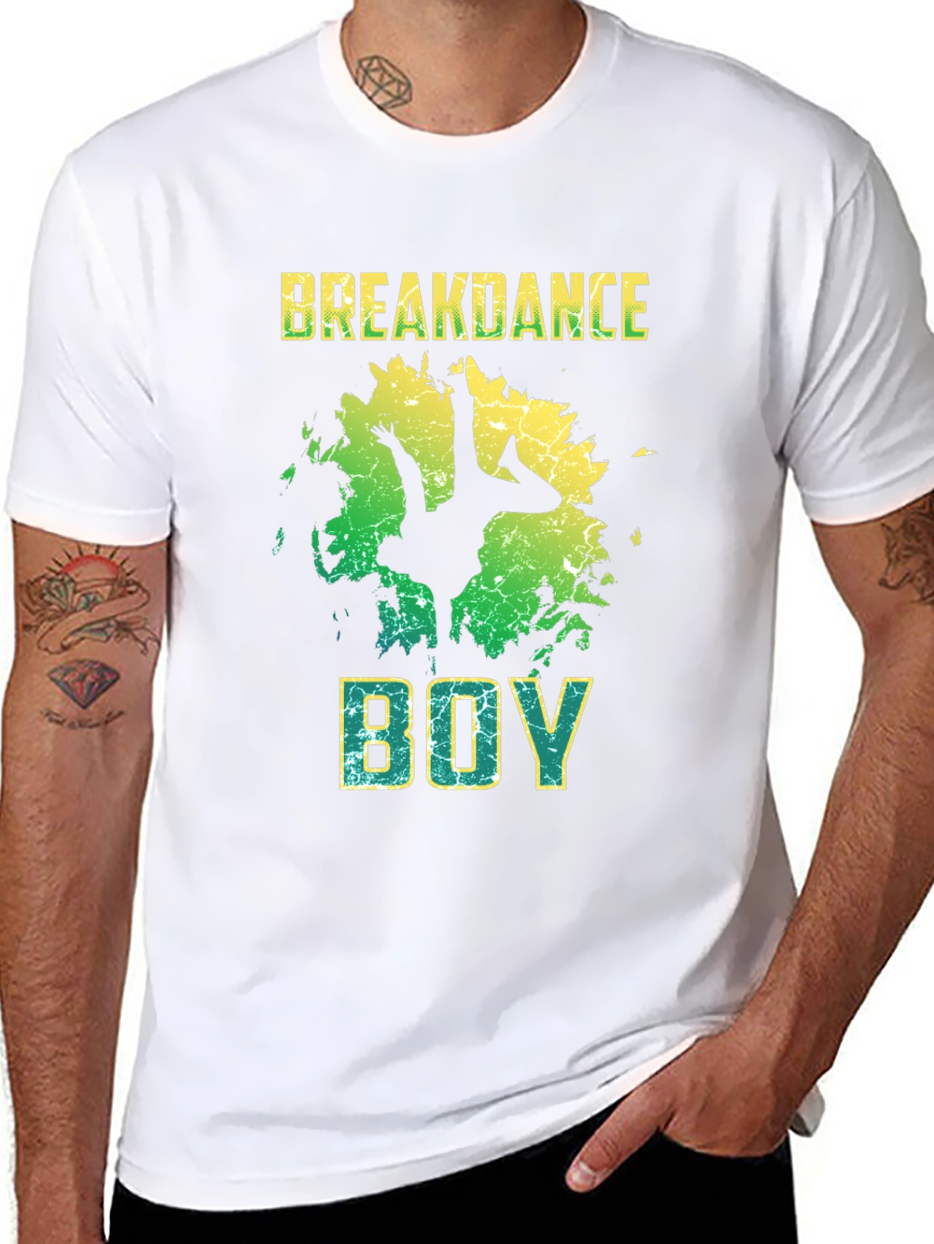 Breakdance Boy Graphic T-Shirt - Black