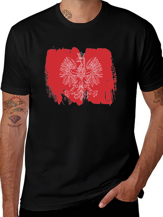 Polish Eagle T-Shirt - Red & White Flag