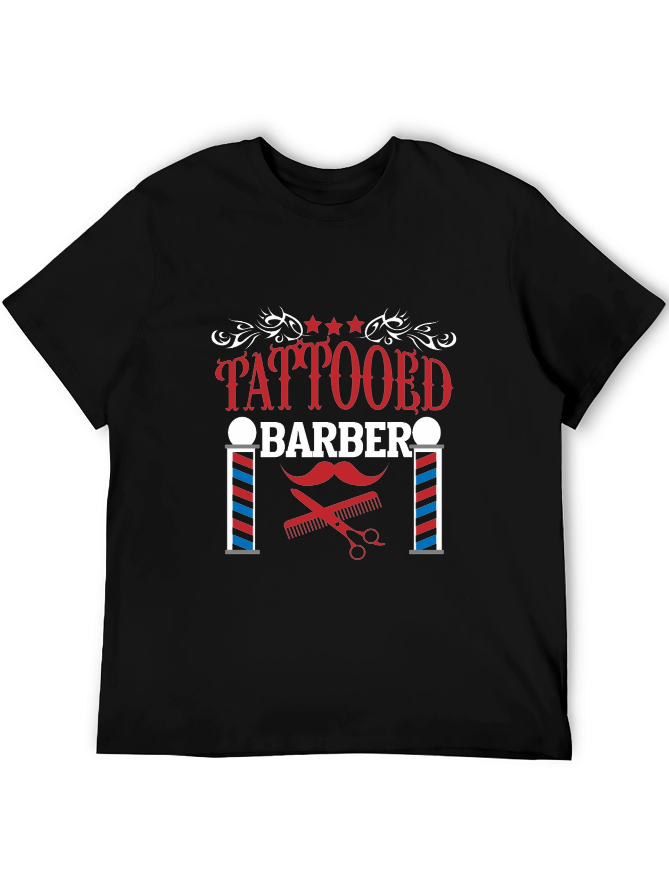 Tattooed Barber Graphic Tee - Stylish Barber Apparel