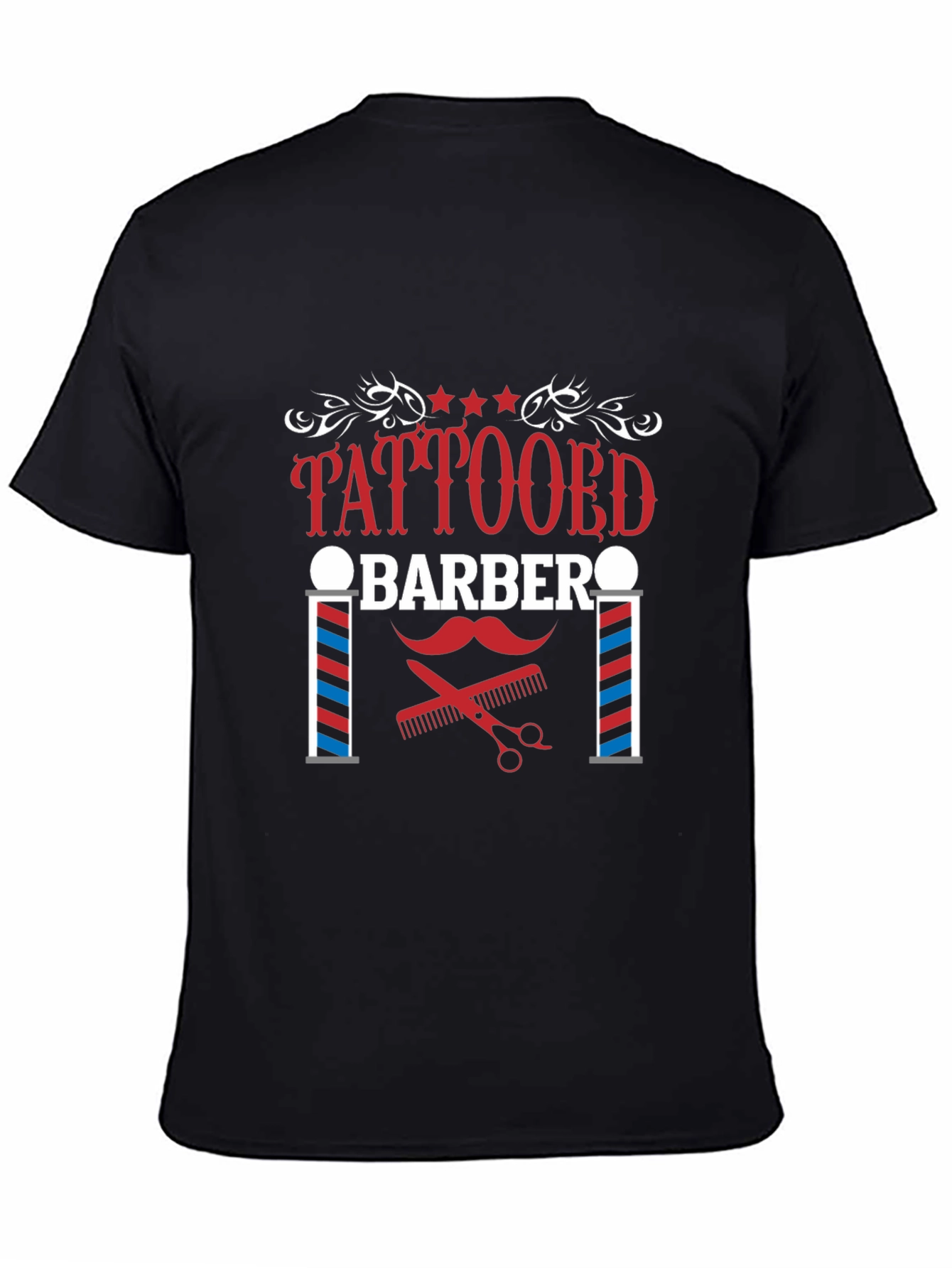 Tattooed Barber Graphic Tee - Stylish Barber Apparel