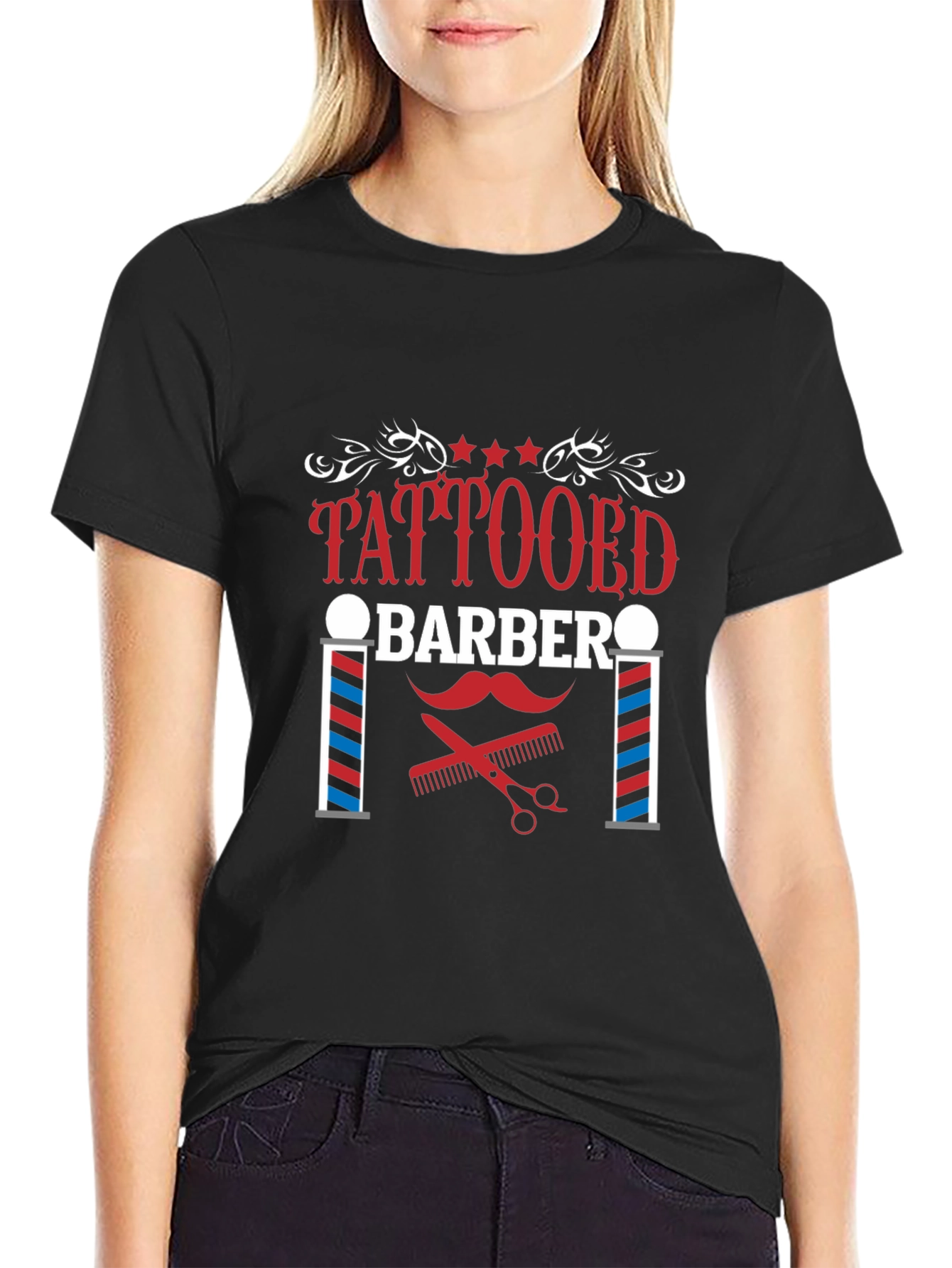 Tattooed Barber Graphic Tee - Stylish Barber Apparel
