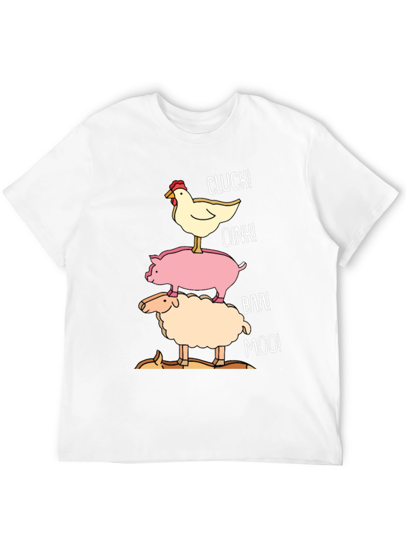Funny Farm Animal Stack T-Shirt